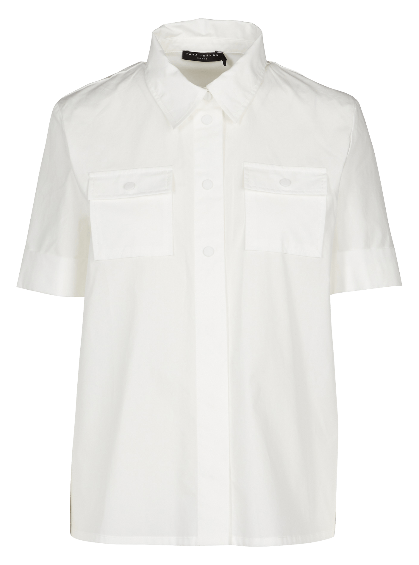 Chemise droite unie à poches plaquées TARA JARMON