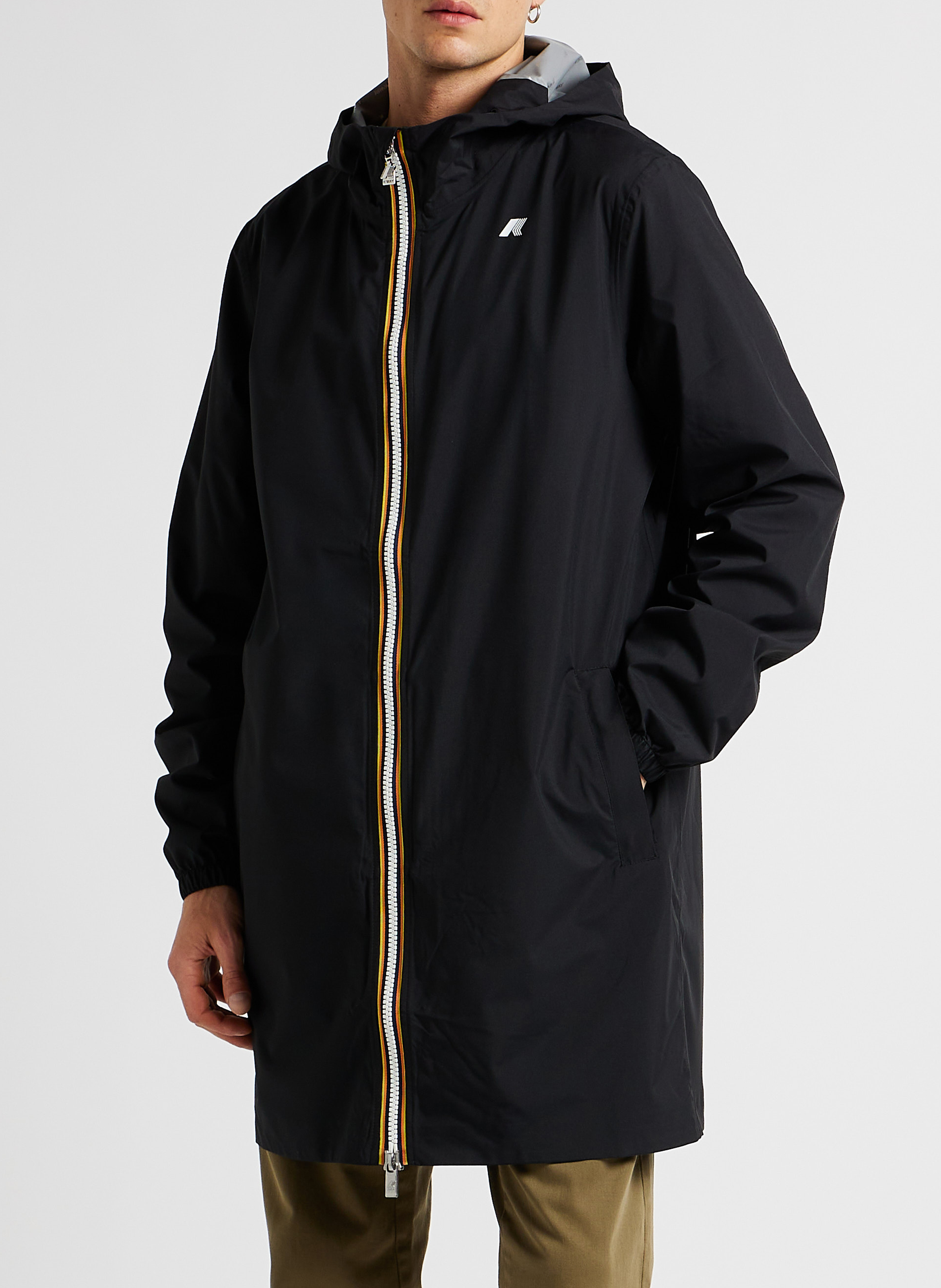 Lang windjack met capuchon K-WAY