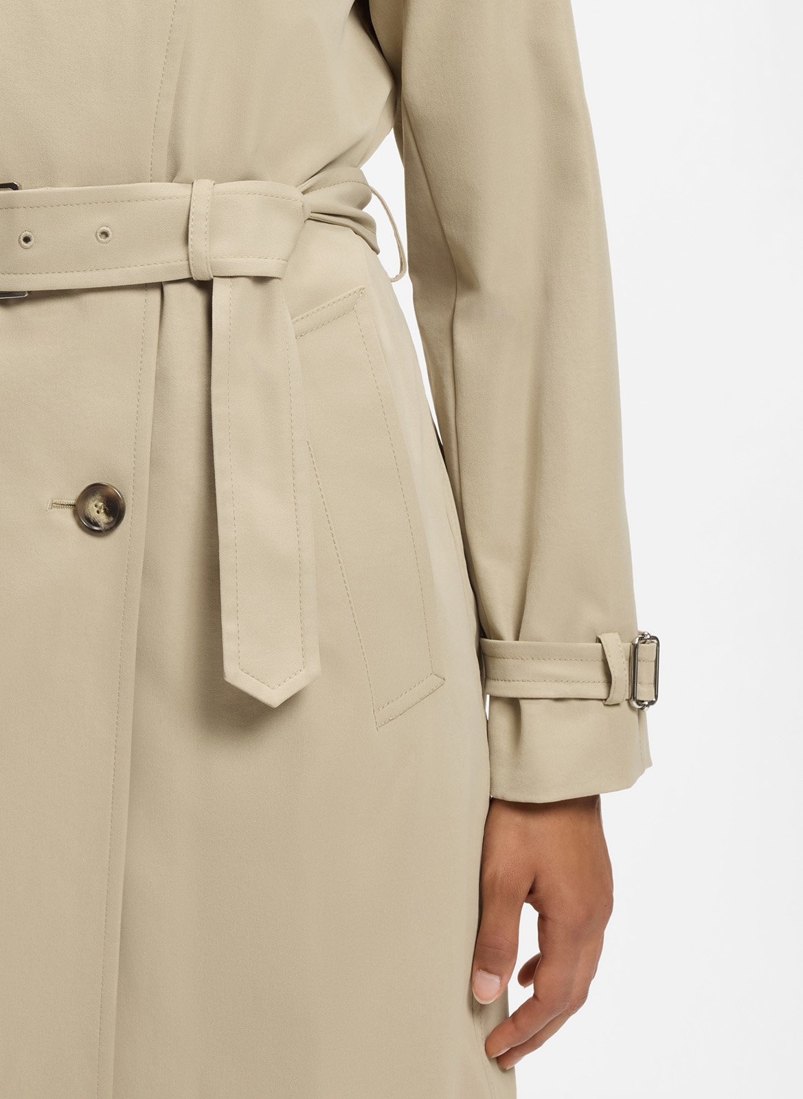 Mid-length belted trench coat BOSS Beige
