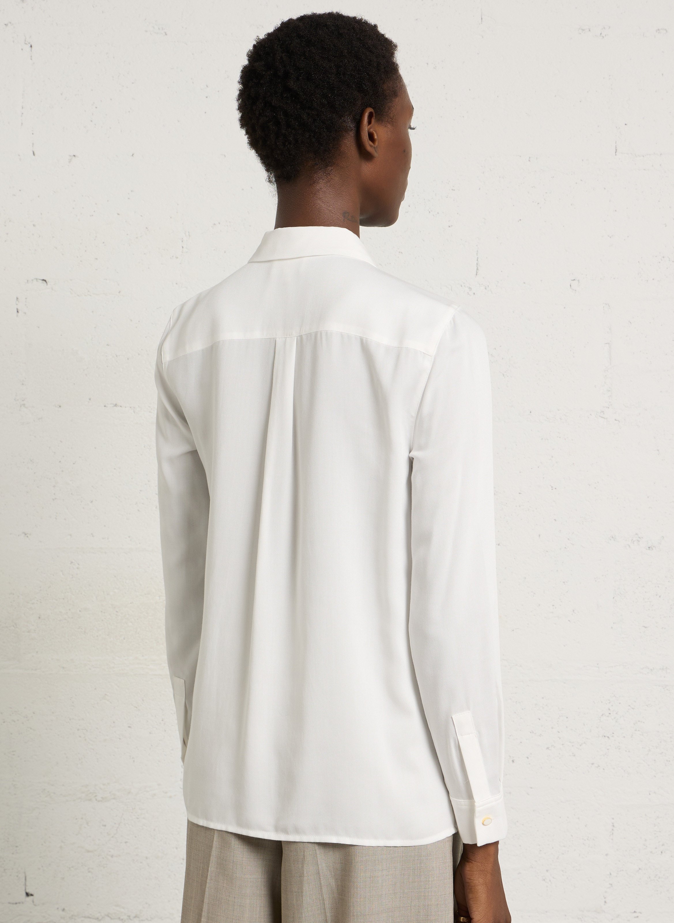 Straight-fit blouse met klassieke kraag MAISON 123 Wit