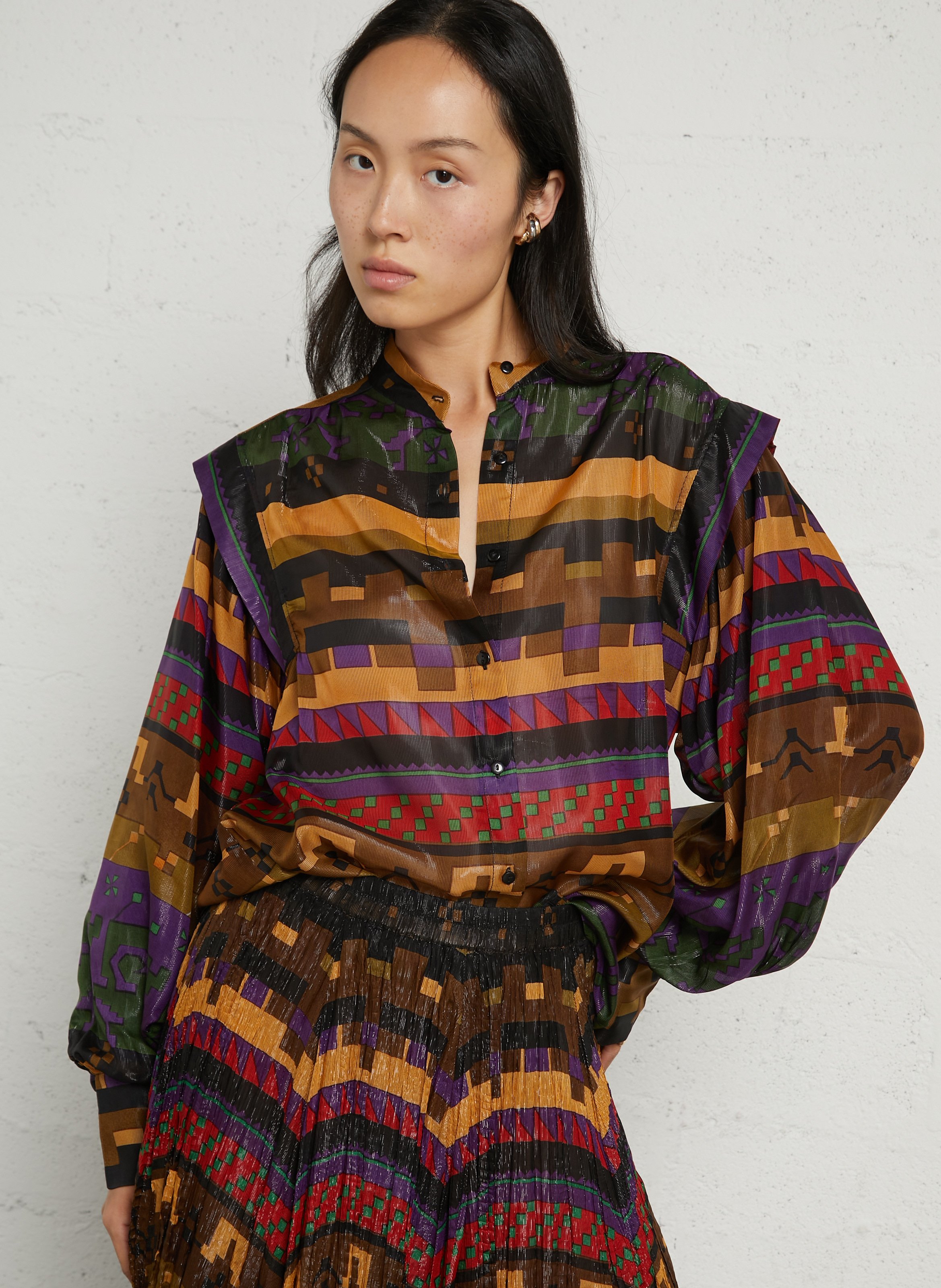 Weite Bluse mit Print MES DEMOISELLES Mehrfarbig