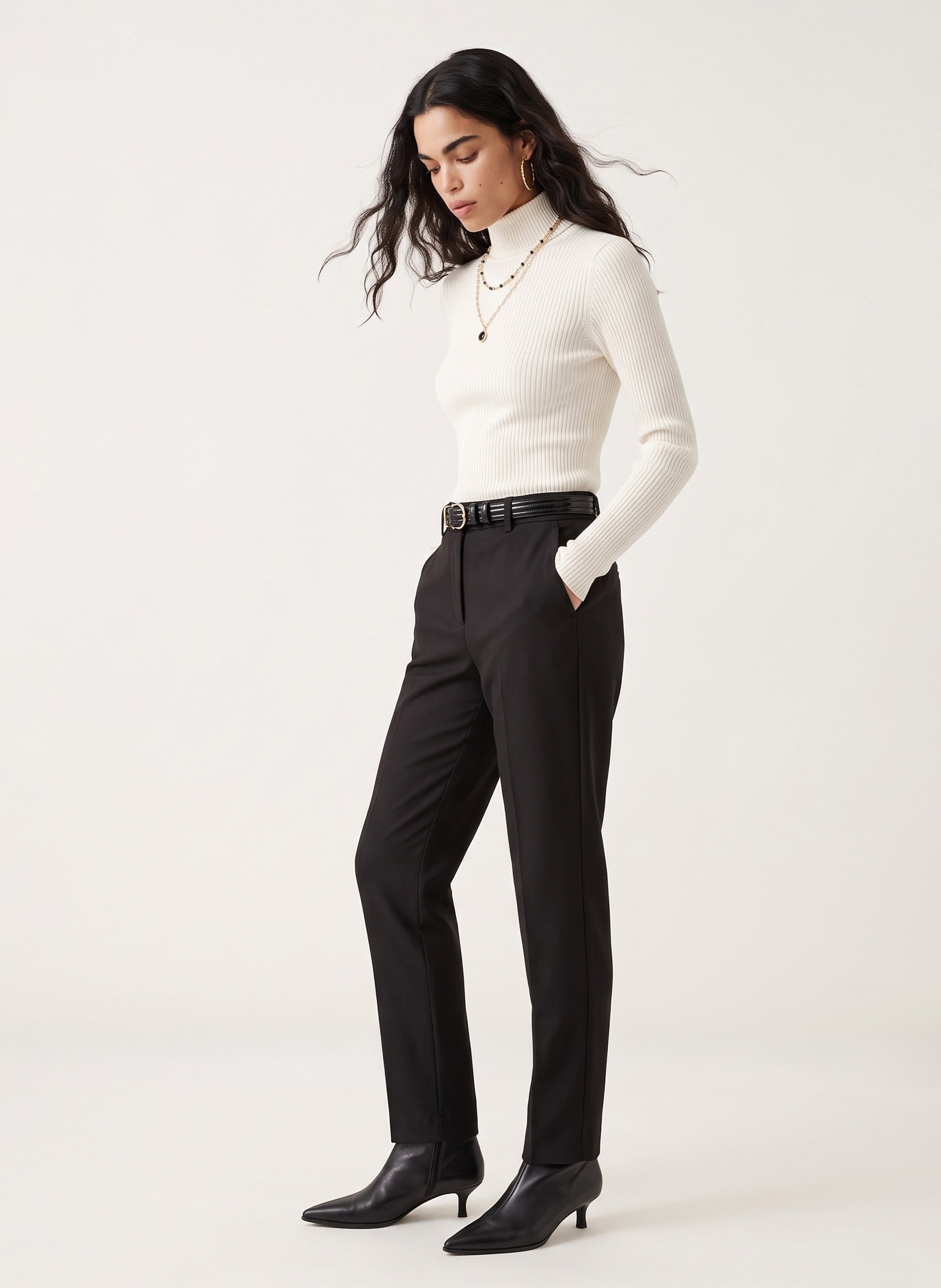 Plain straight trousers KOOKAI Black
