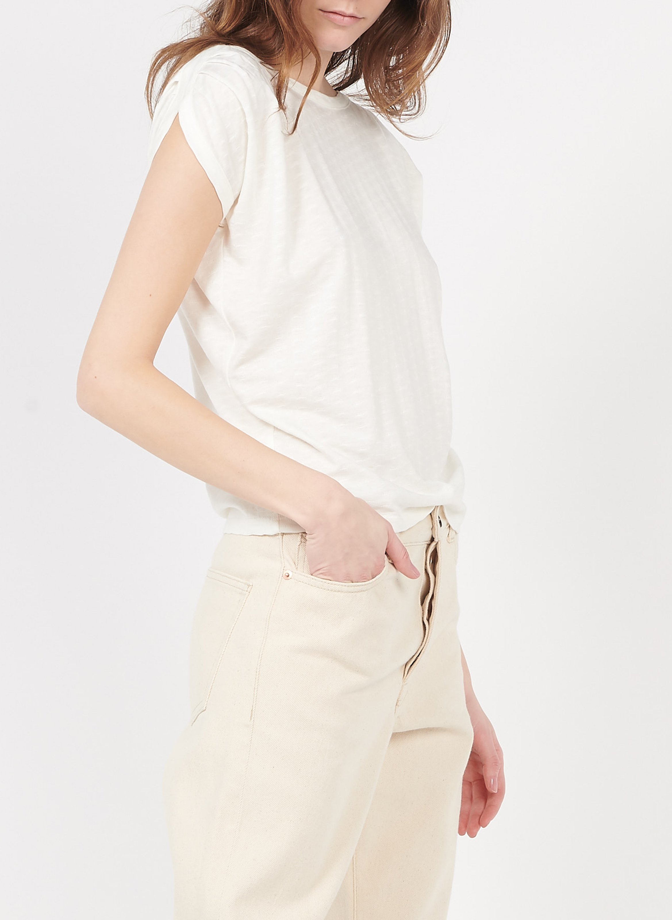 Top col bateau ample SESSUN Beige