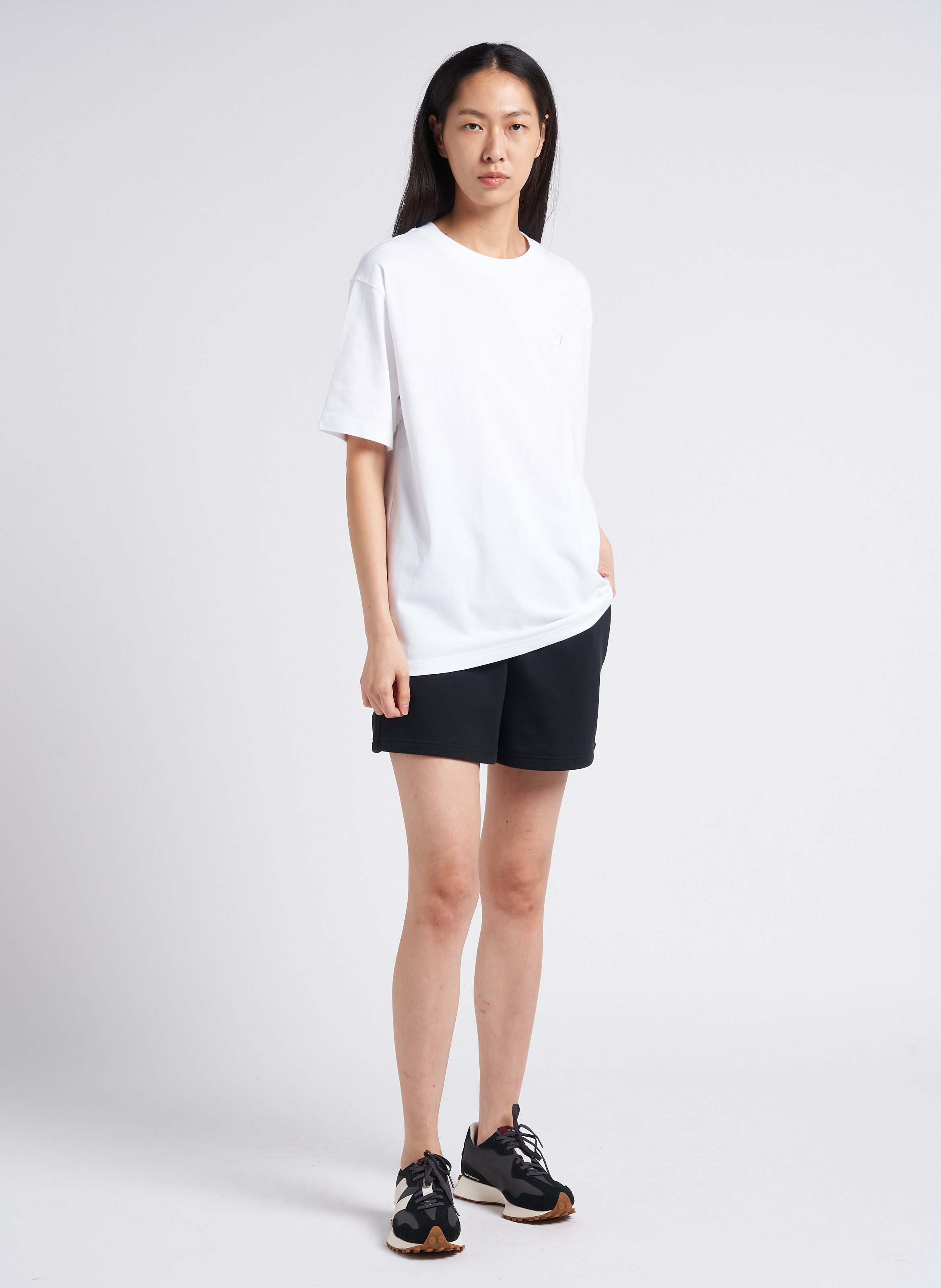 Low-top bi-material trainers NEW BALANCE Black