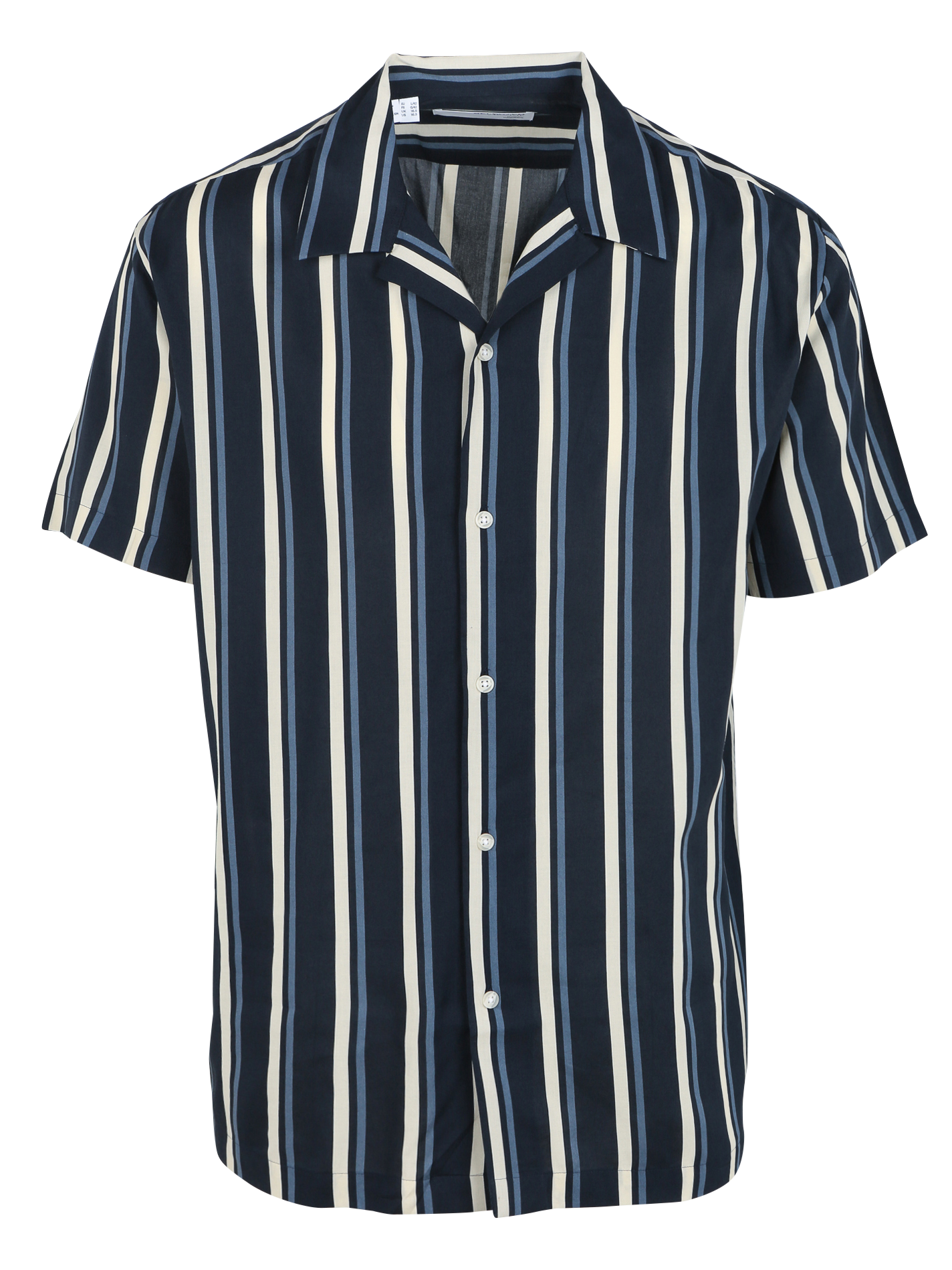 Regular-fit organic cotton-blend shirt Blue