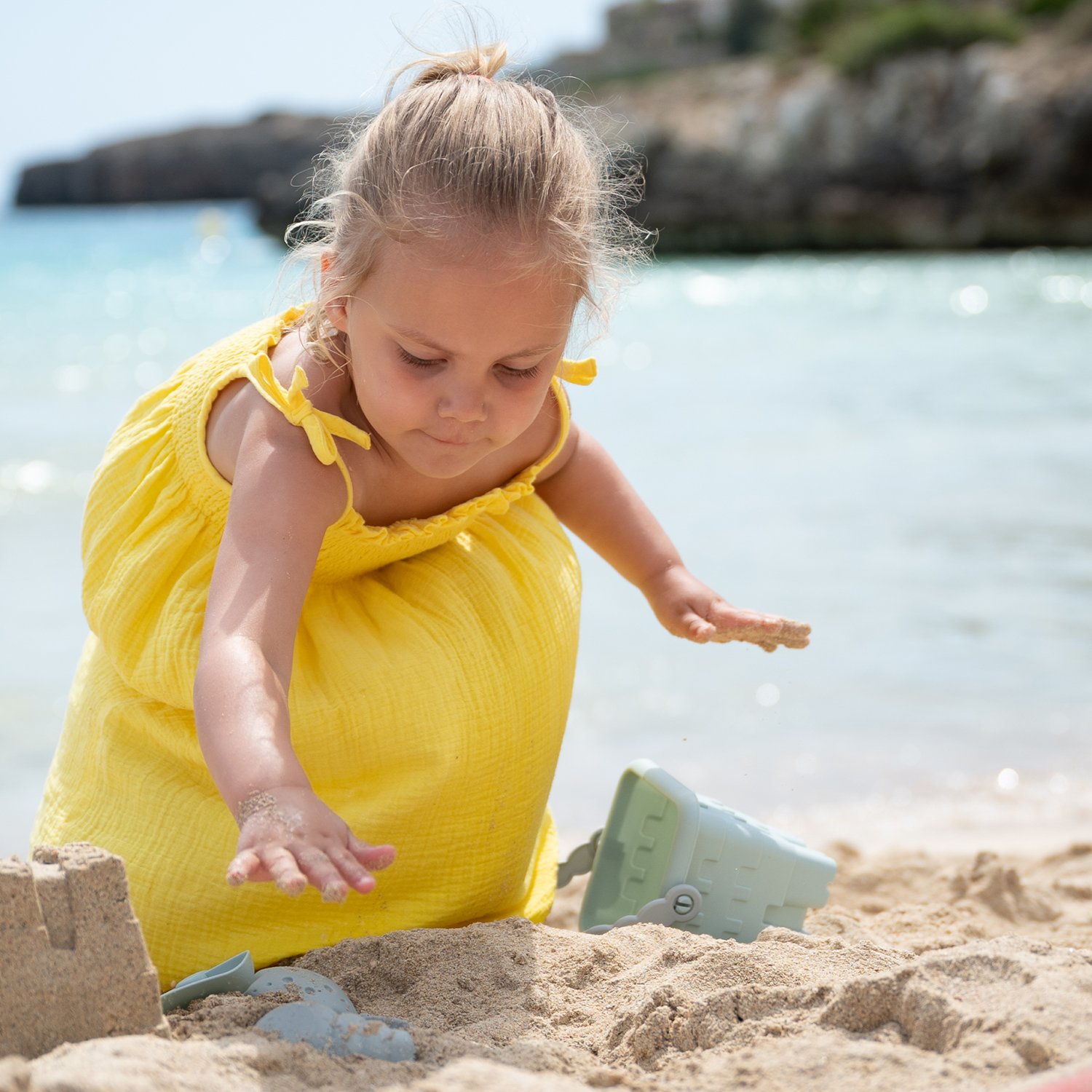 Theo 6-piece baby beach toy set KINDSGUT Green