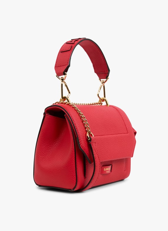 Small grained leather flap bag Rouge baiser Lancel Women Place