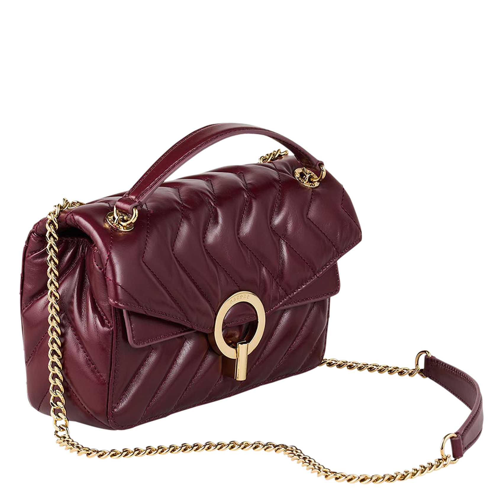 Kleine, gesteppte Ledertasche SANDRO Rot