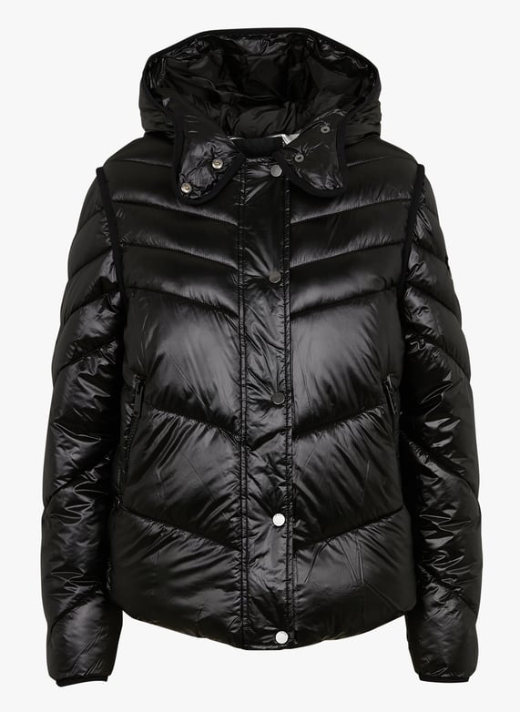 Doudoune courte femme noir sale