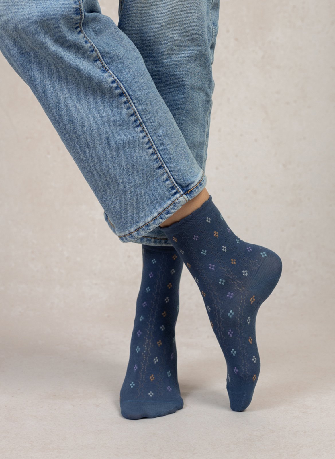 Chaussettes en coton mélangé BLEUFORET Bleu
