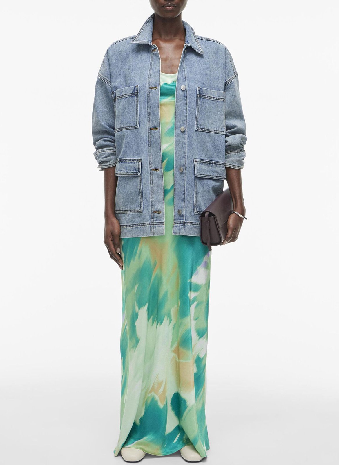 Oversize-Jacke aus Baumwollmischung ROUGE EDIT Blau