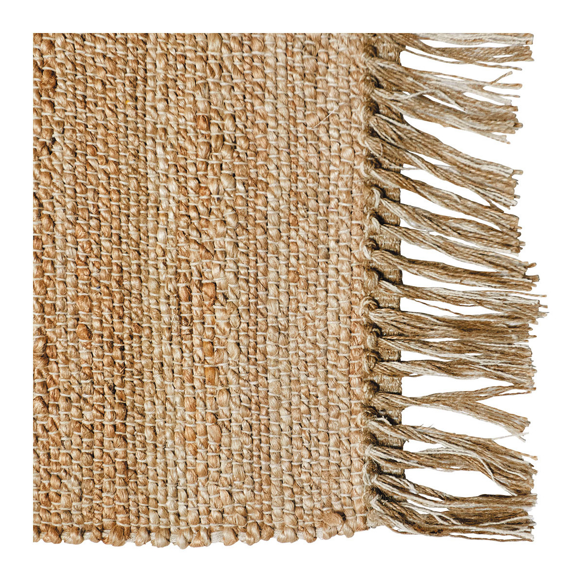 Jute and cotton rug BLANC D'IVOIRE Multicolored