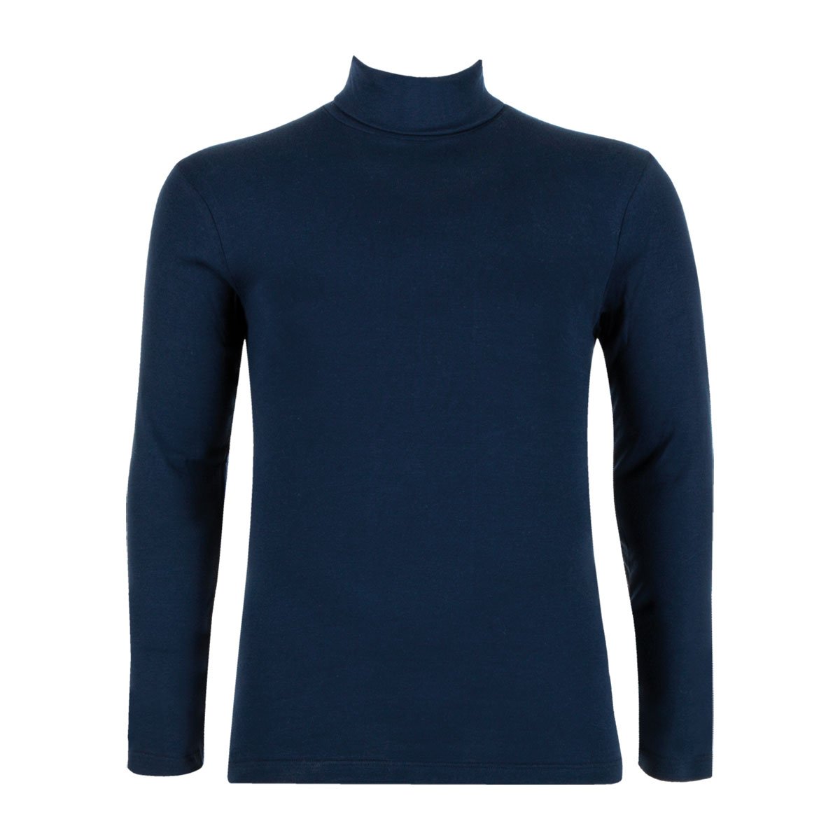 Men's high-neck long-sleeve t-shirt in pure cotton by Eminence EMINENCE Blue