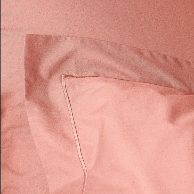 Cotton percale pillow case COTON PUR Pink