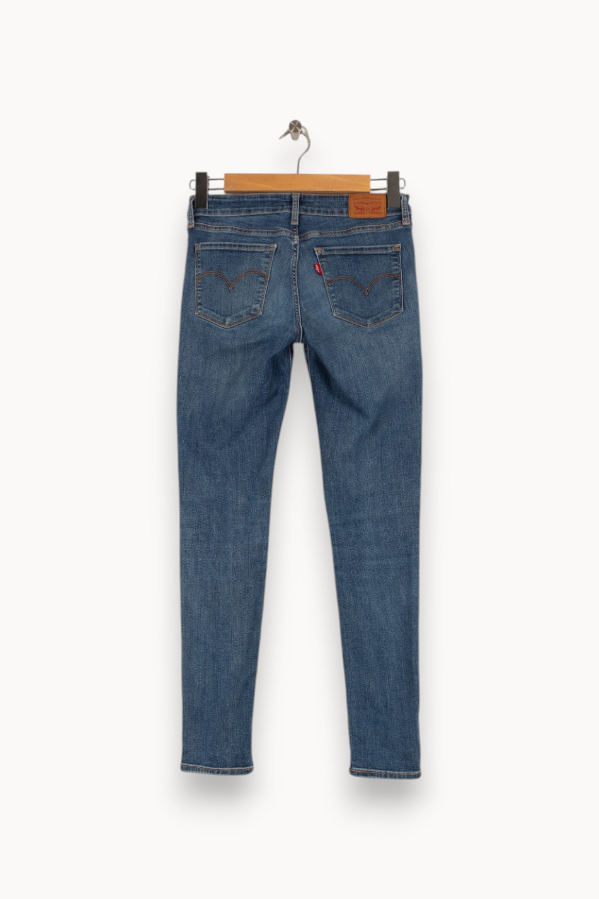 Cropped slim jeans with studs LEVI'S - Seconde main Blue