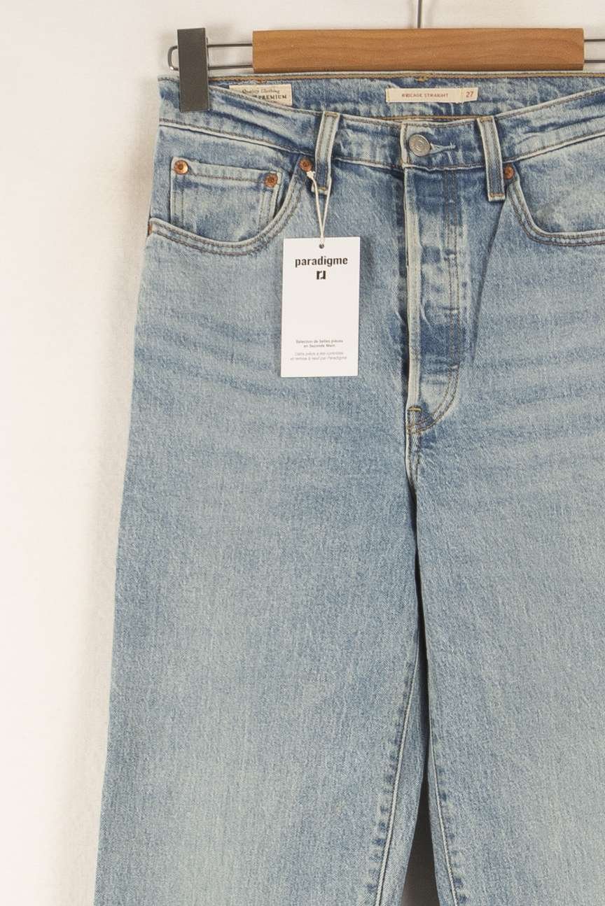 Cropped slim jeans with studs LEVI'S - Seconde main Blue