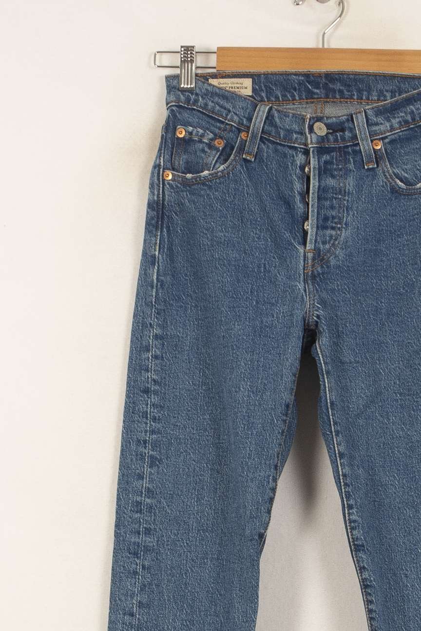 Cropped slim jeans with studs LEVI'S - Seconde main Blue