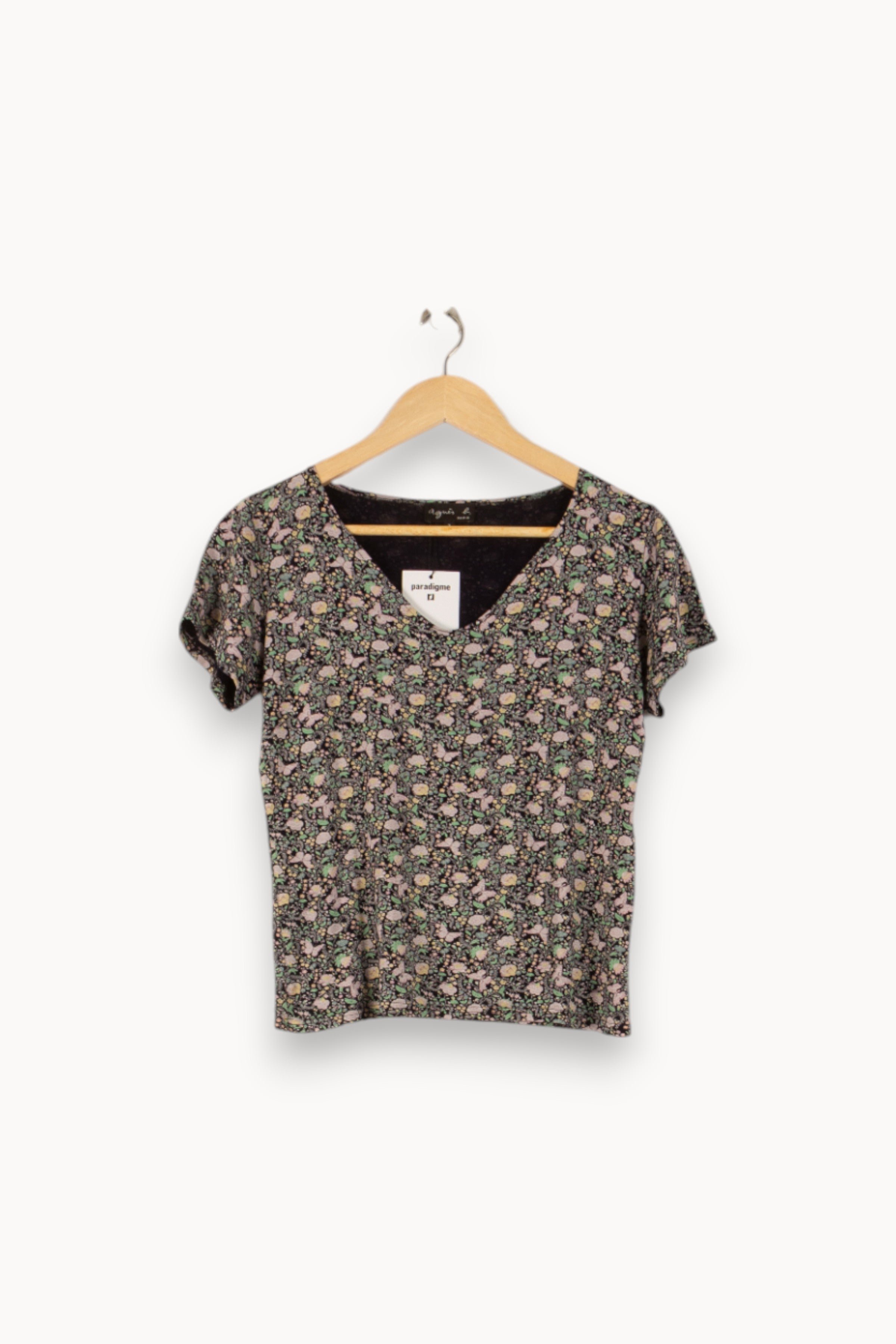 Tommy Badge T-shirt AGNES B. - Seconde Main Multicolored