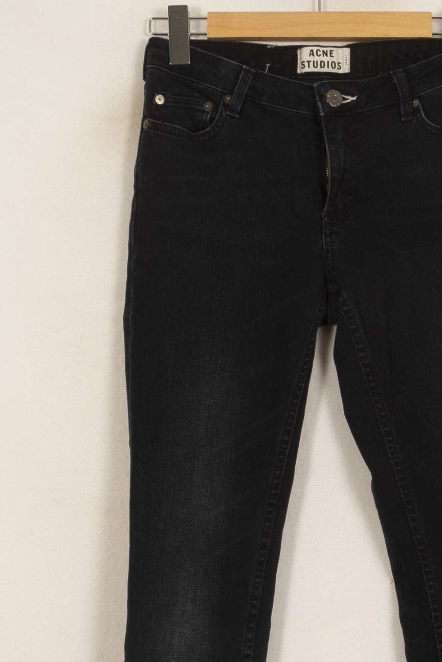 Cropped slim jeans with studs ACNE STUDIOS - Seconde Main Blue