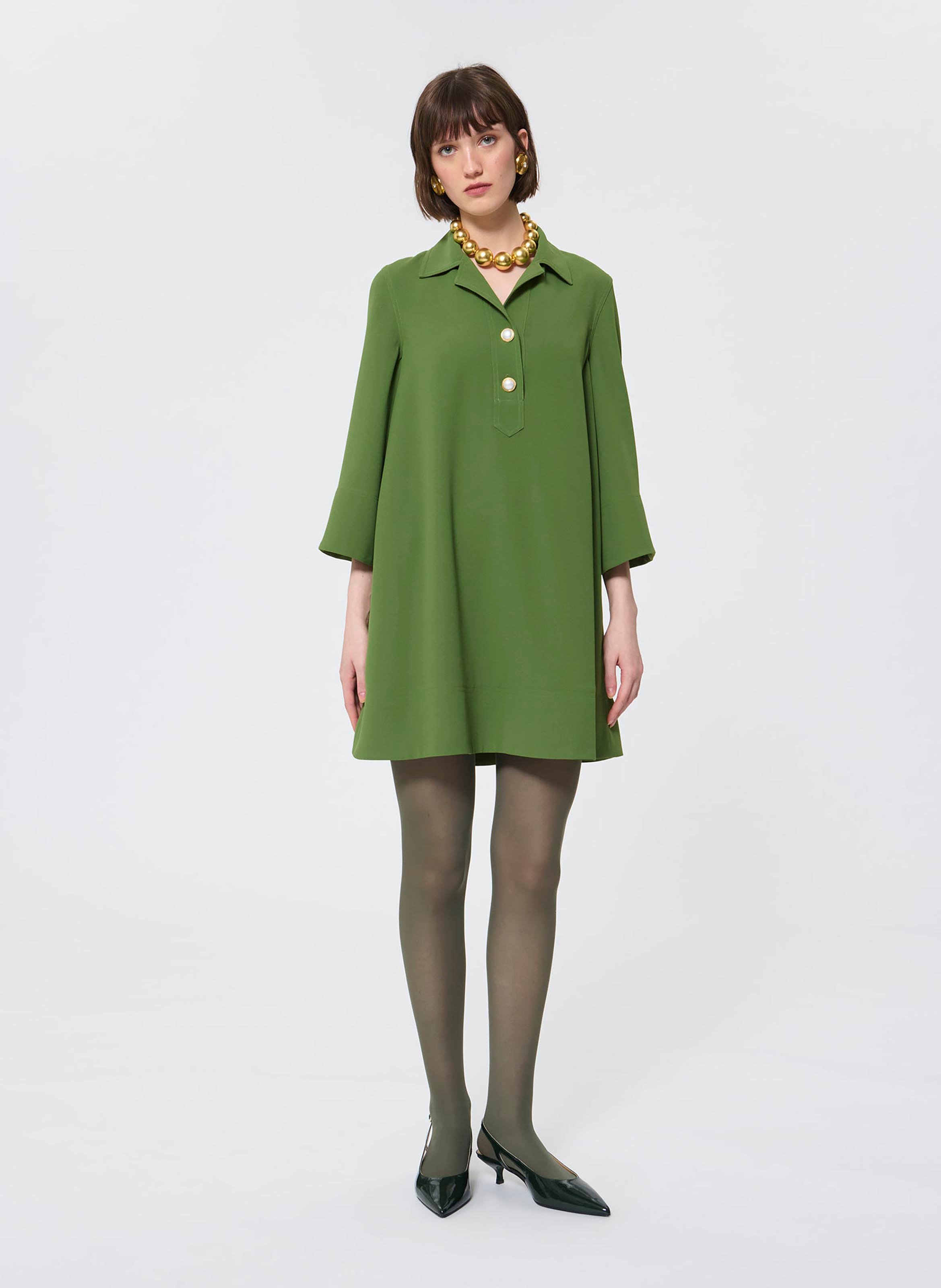 Short straight dress with 3/4 flared sleeves TARA JARMON