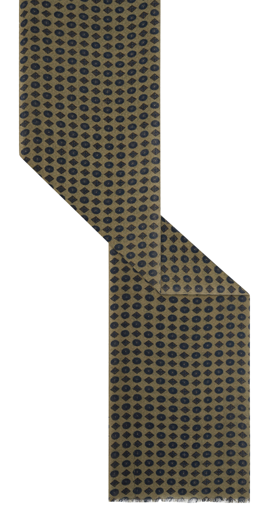 Echarpe en laine et soie PABLO Kaki