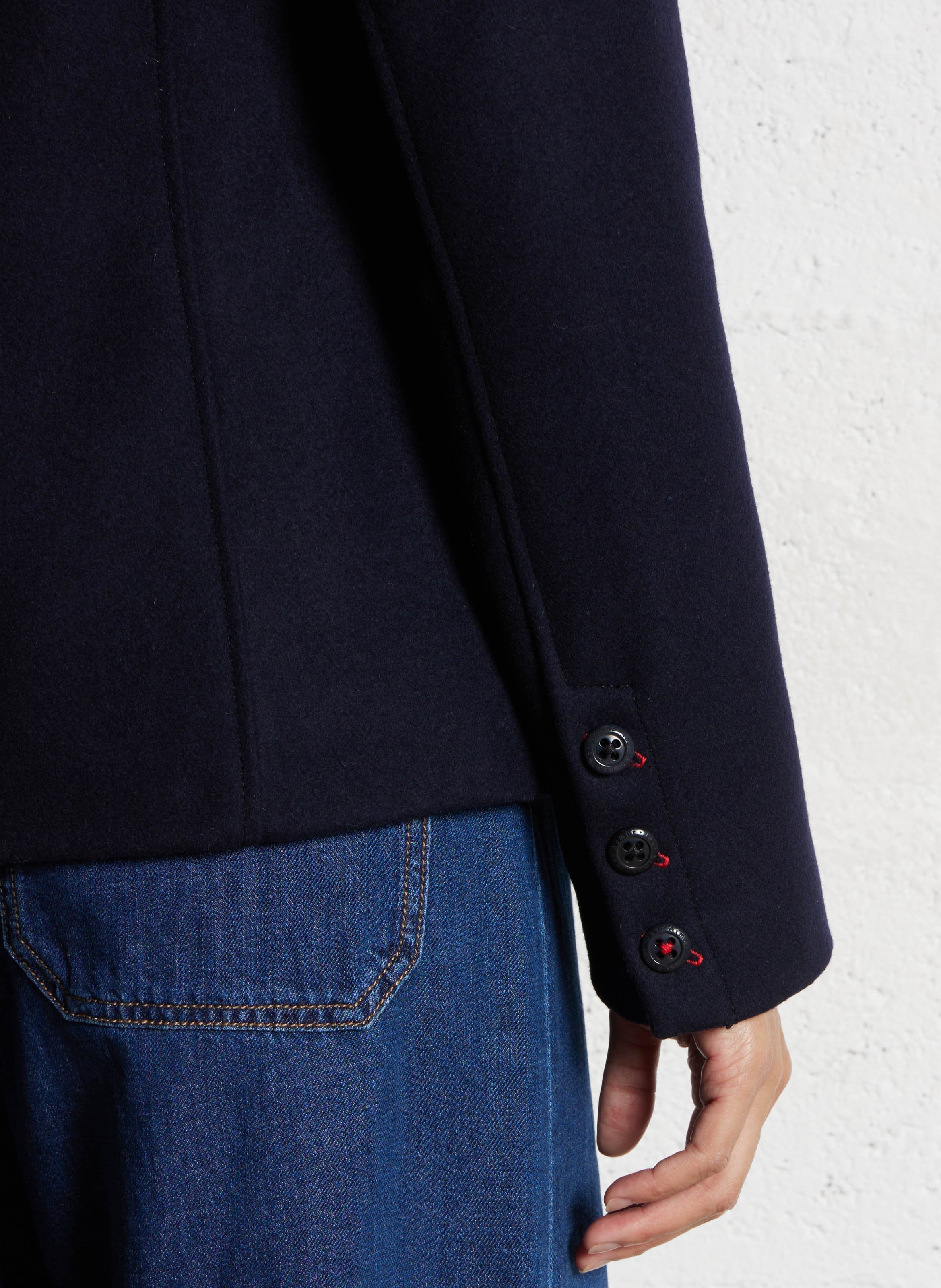 Manteau col tailleur en laine ARMOR LUX Bleu