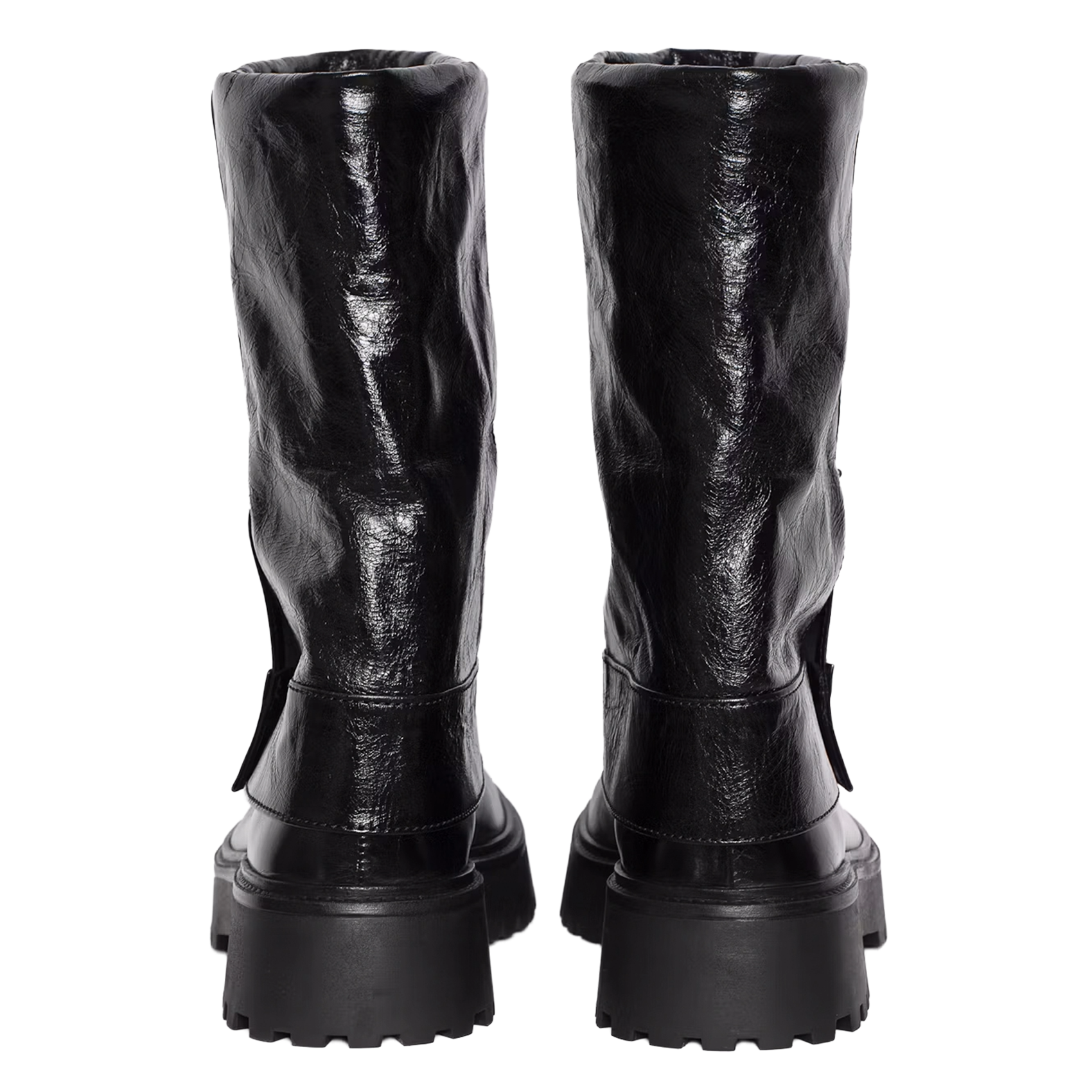 Vintage effect leather pants effect boots ZADIG&VOLTAIRE Black