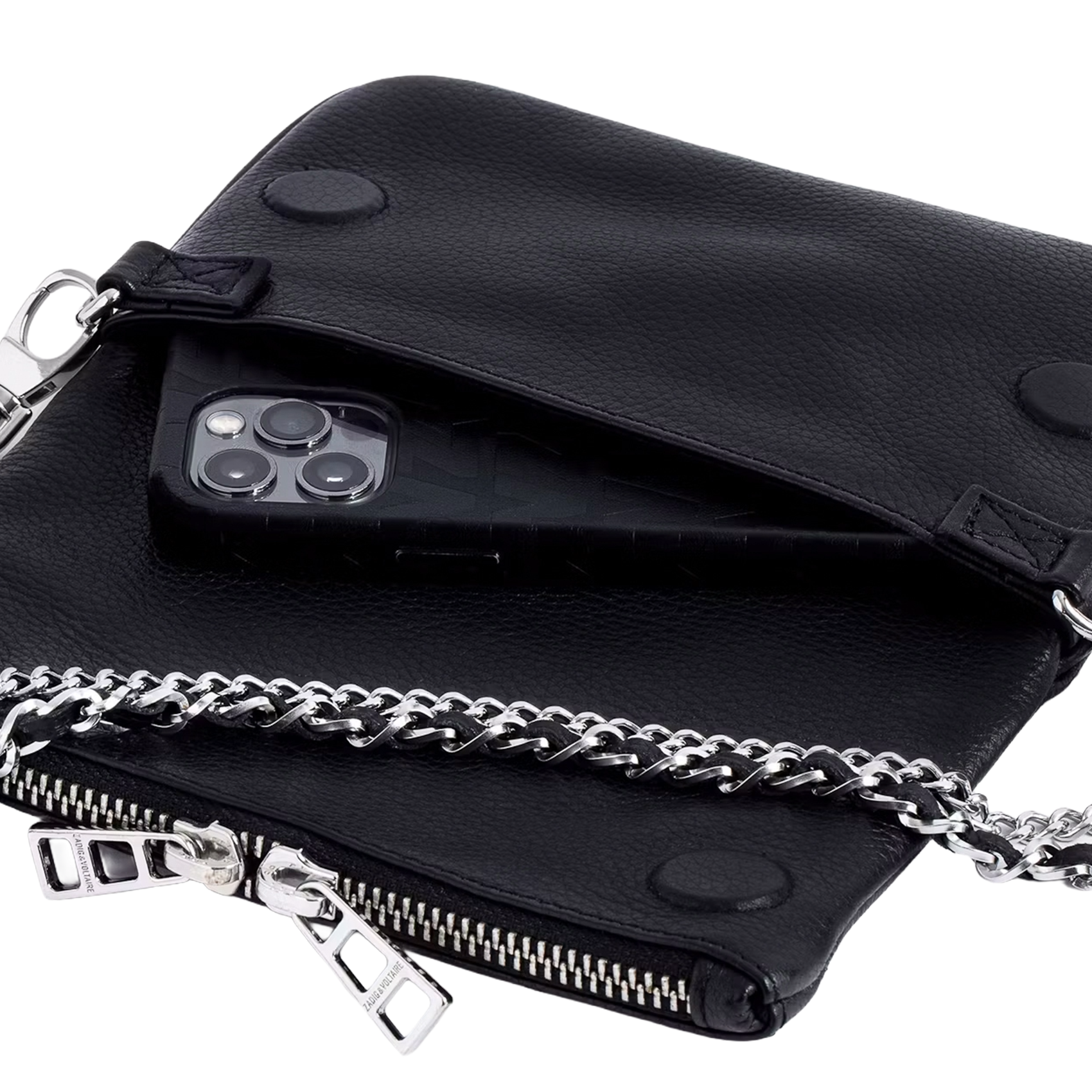 Nerfleren clutch ZADIG&VOLTAIRE Zwart