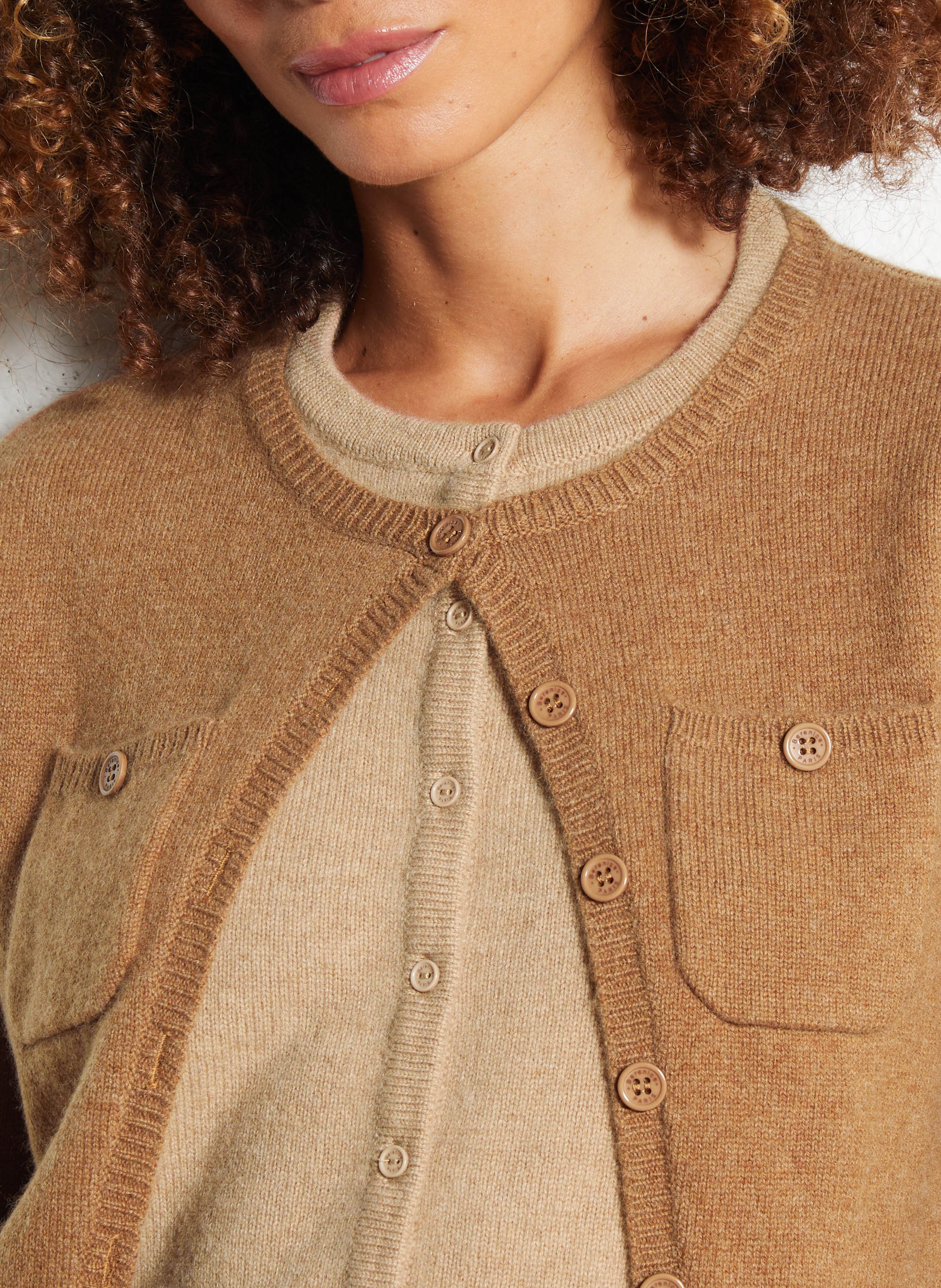 Rundhalsausschnittweste aus Wolle und Kaschmirgemisch BERENICE