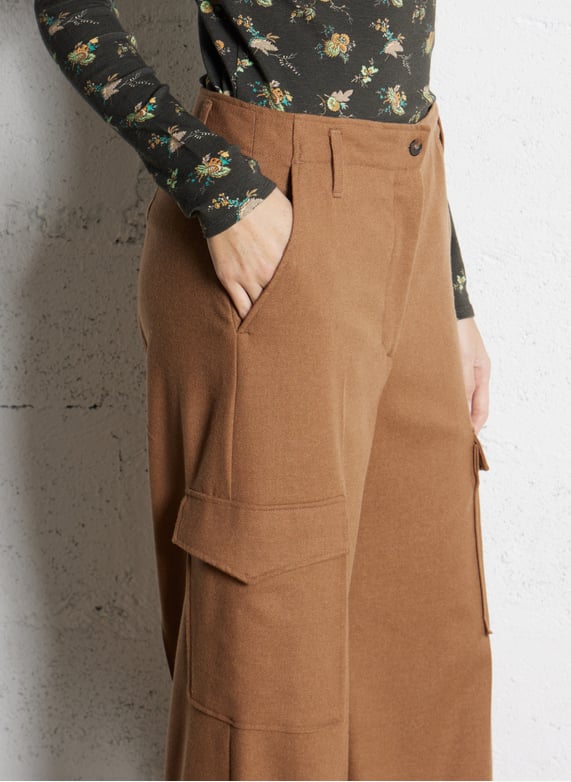 Pantalon large  | Marron by DIEGA Pantalon large  Marron