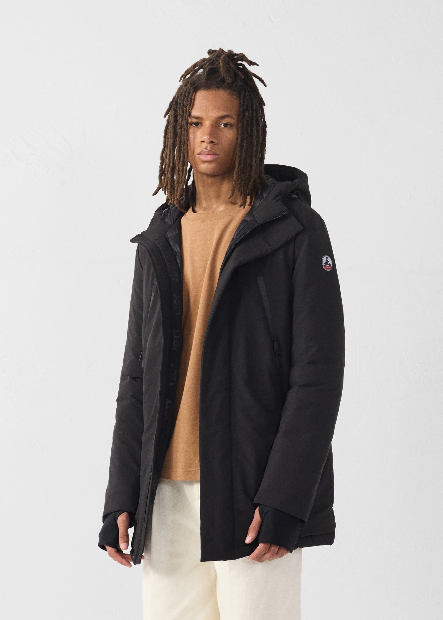 Icefloe hooded long jacket JOTT Black