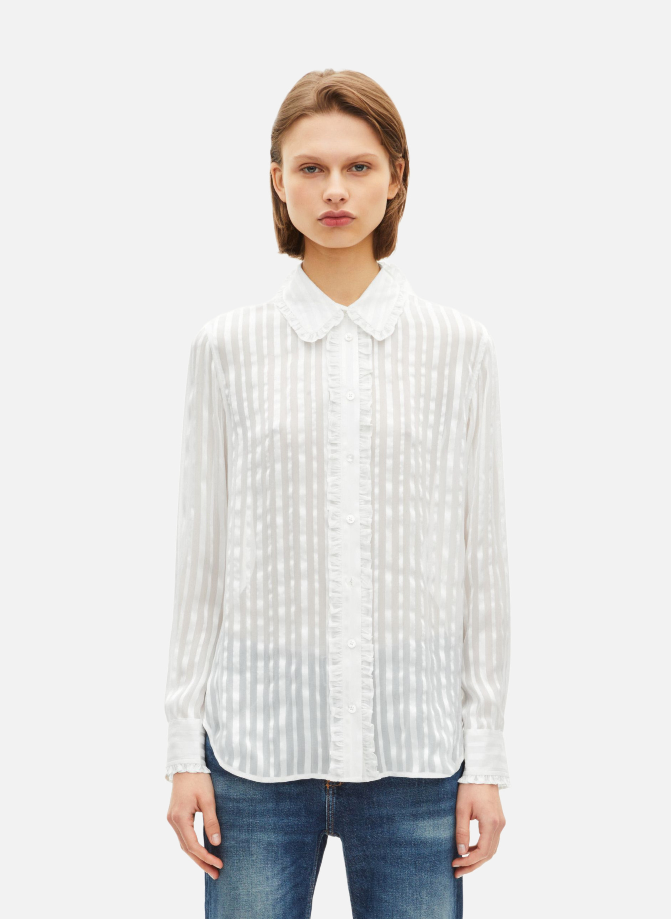 Printed silk satin classic-collar shirt THE KOOPLES White