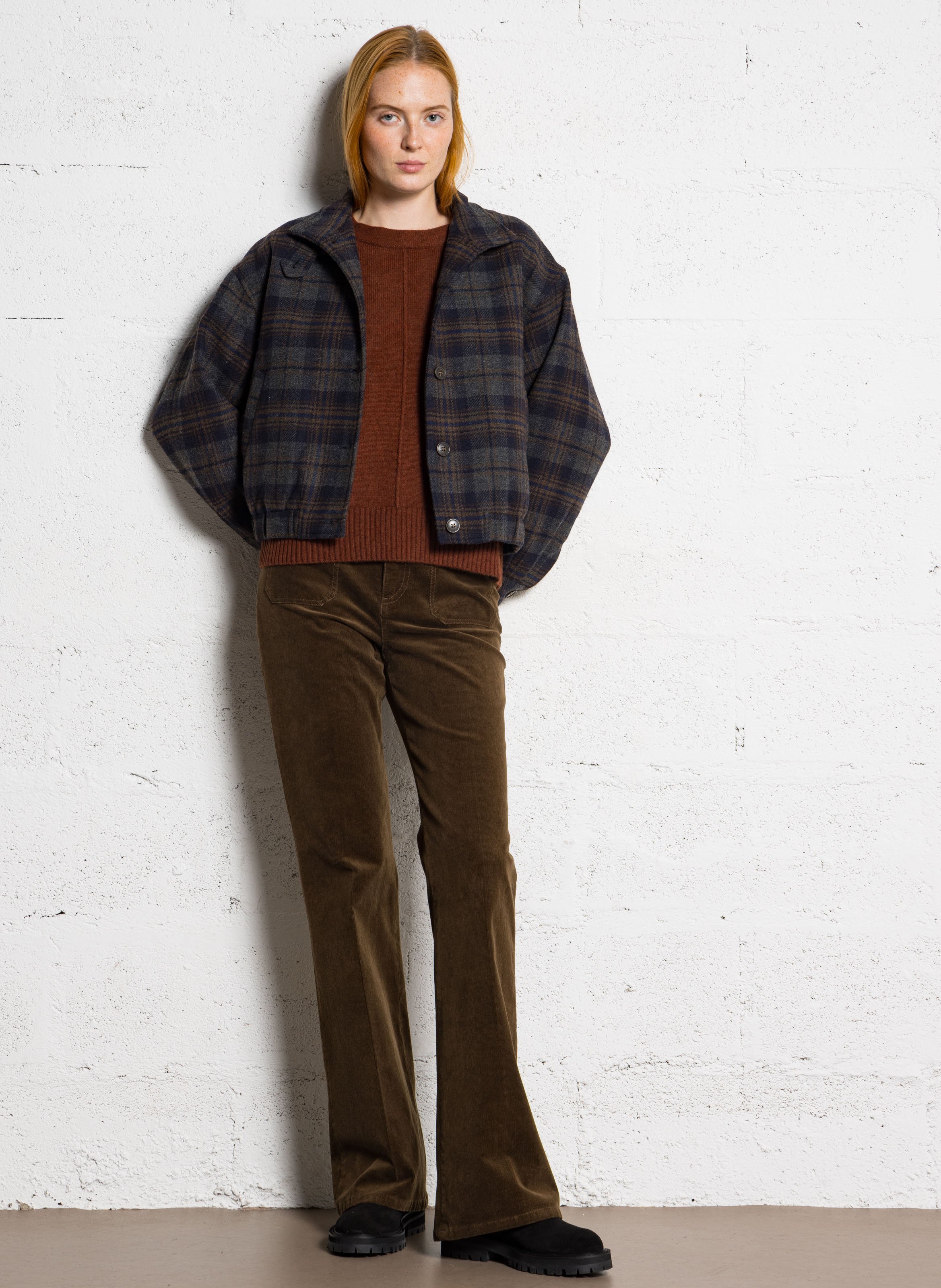 Wollmix-Jacke mit Stehkragen THE KORNER Silber