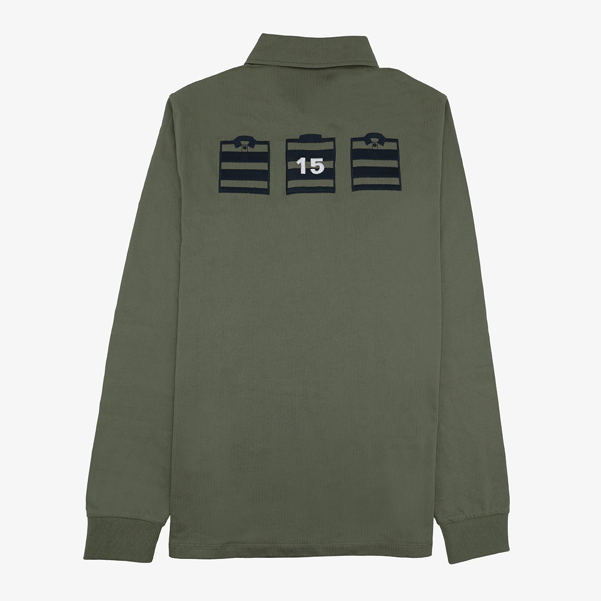 Embroidered long-sleeve rugby jersey SERGE BLANCO Green
