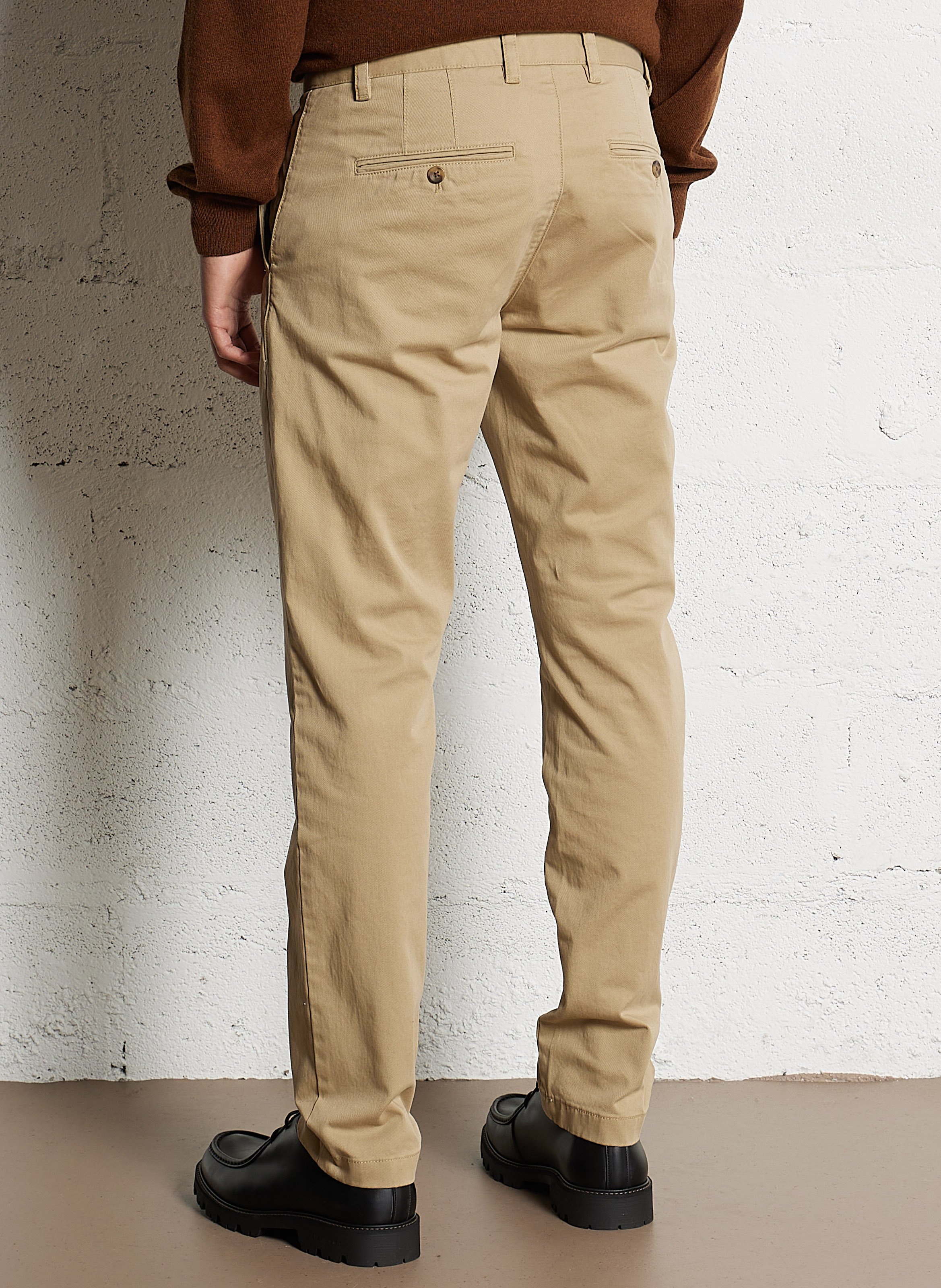 Straight cotton trousers GANT Green