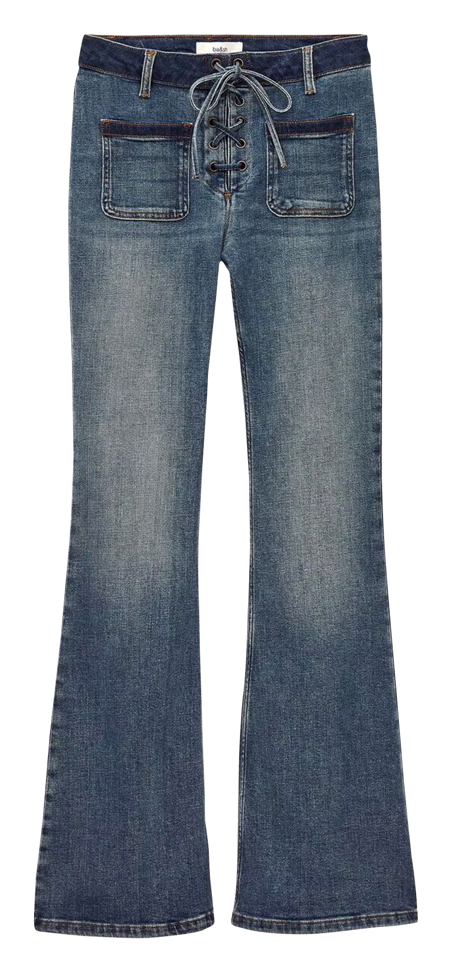 Jean flare en coton mélangé BA&SH Bleu