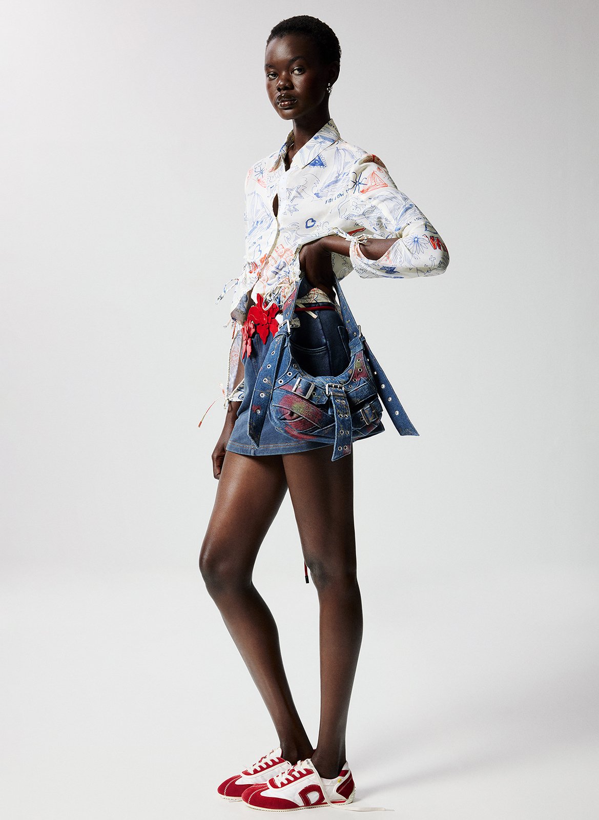 Chemise cintrée à motifs en coton DESIGUAL Blanc