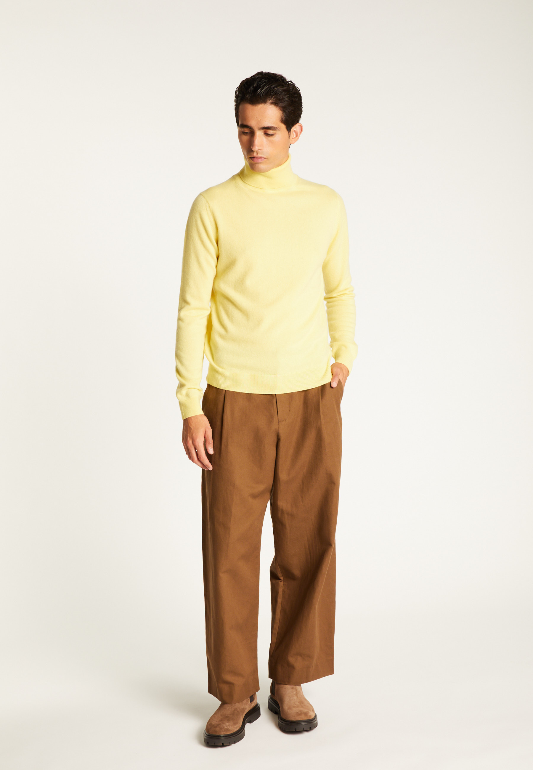 Cashmere polo neck sweater MAISON MONTAGUT