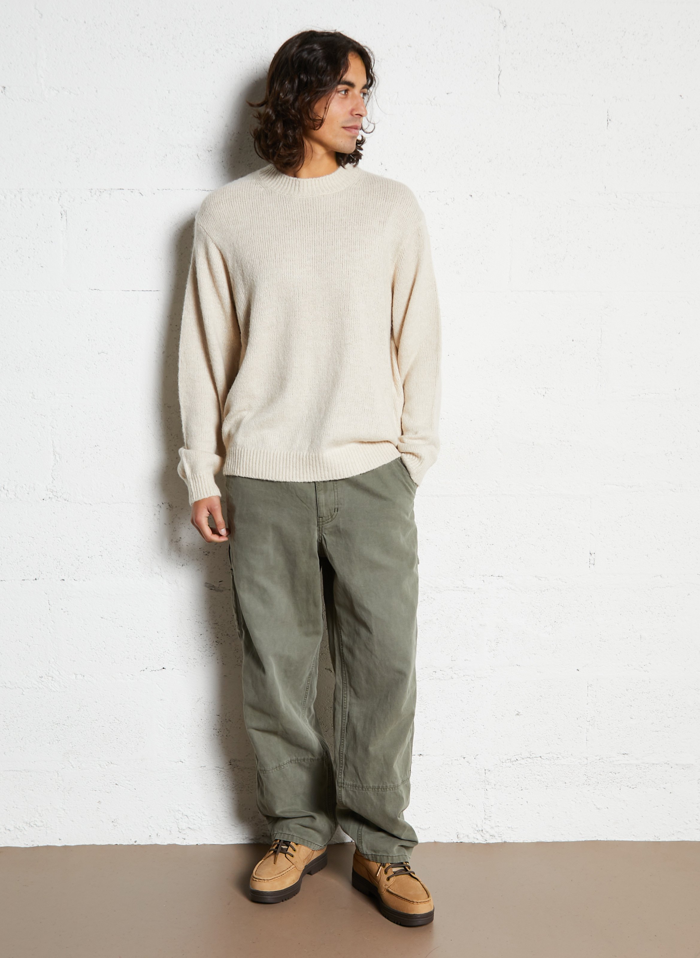 High-neck sweater SOLID Beige