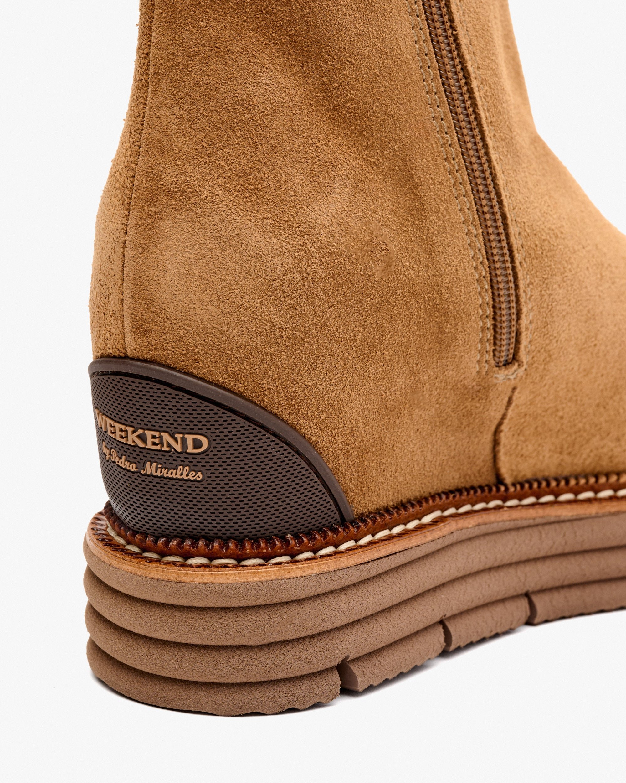 Brown suede ankle boots with inner wedge sole PEDRO MIRALLES Brown