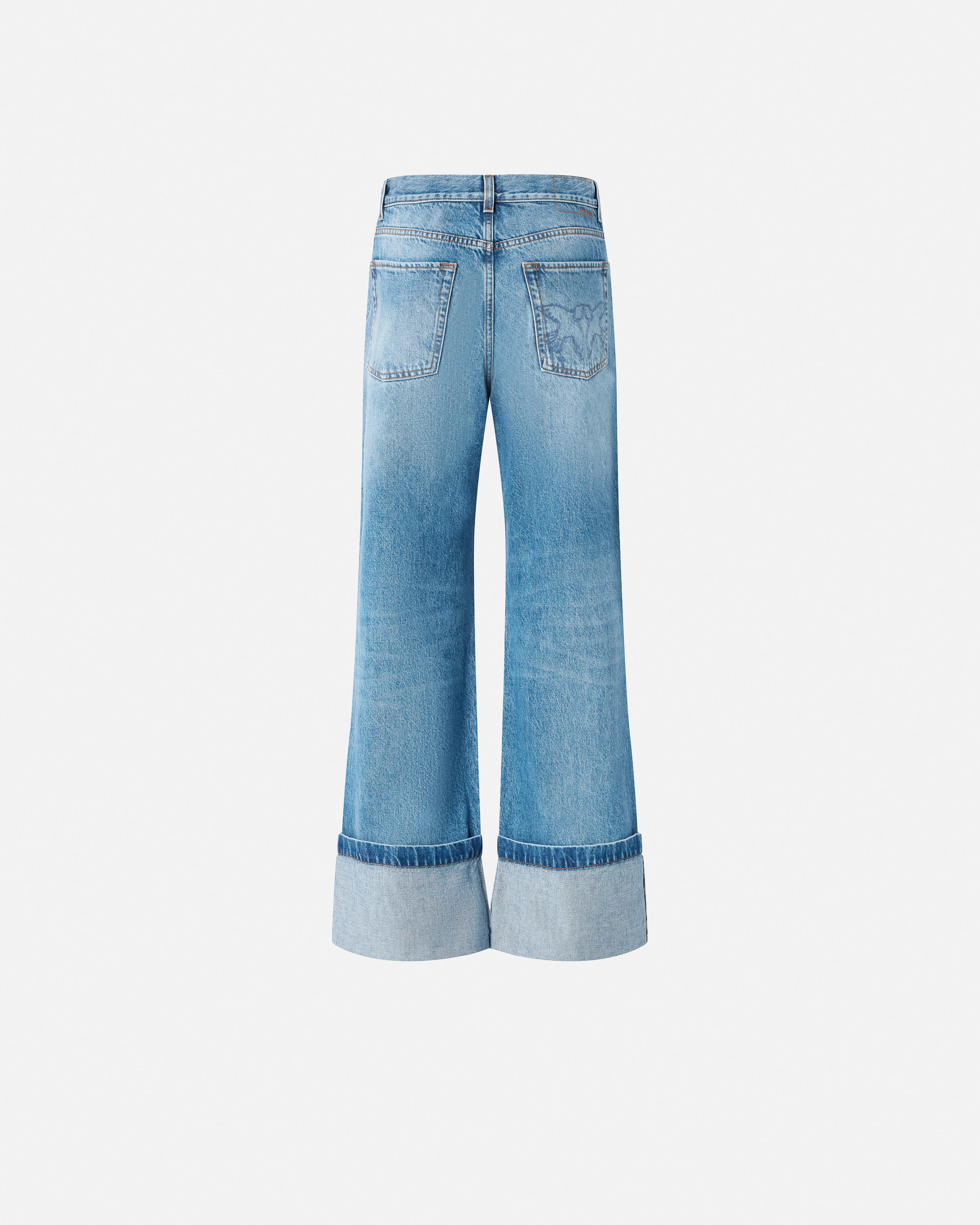 Vintage denim wide leg jeans PINKO Blue