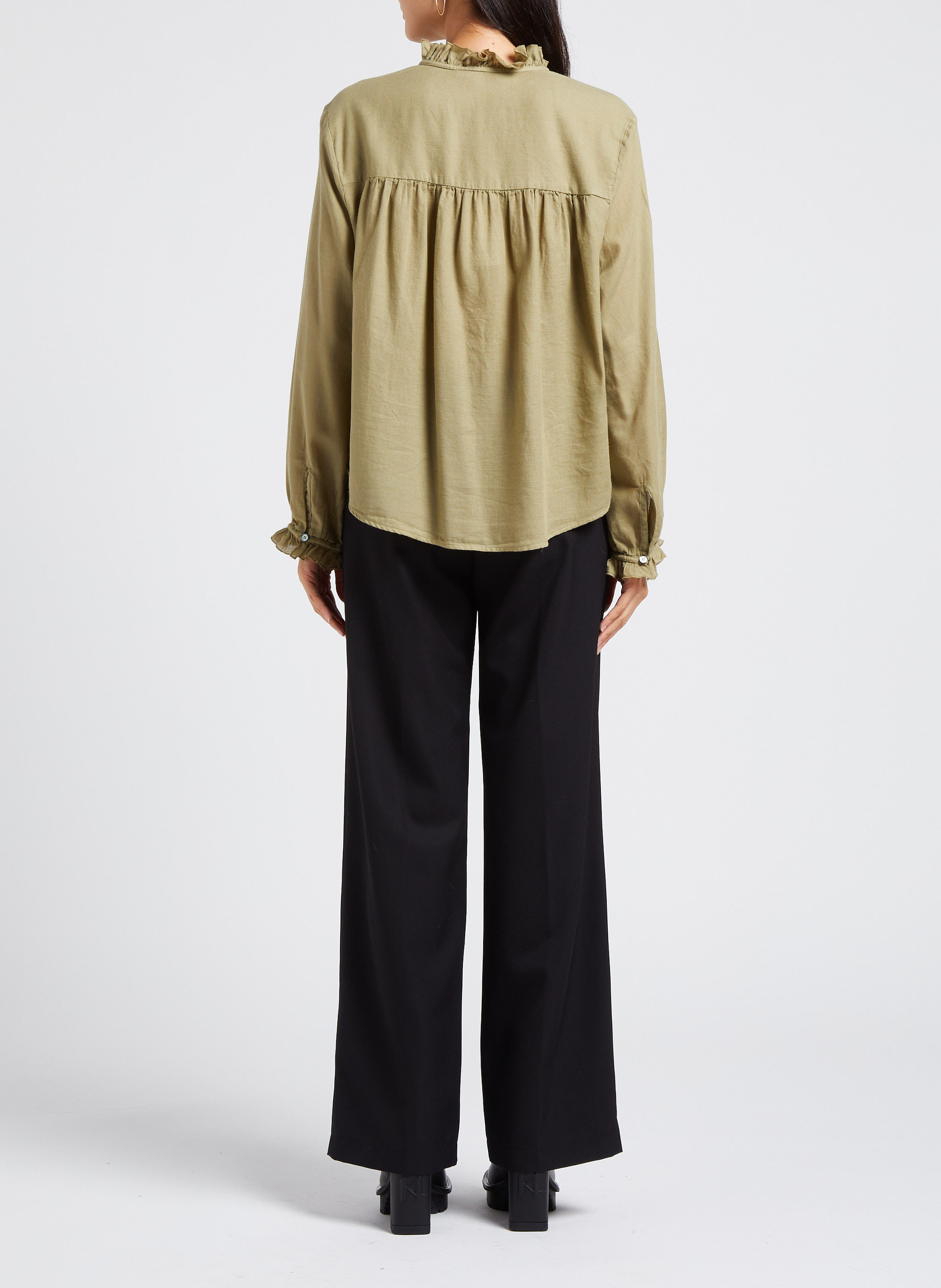 Lederstiefeletten mit Absatz KARL LAGERFELD Schwarz