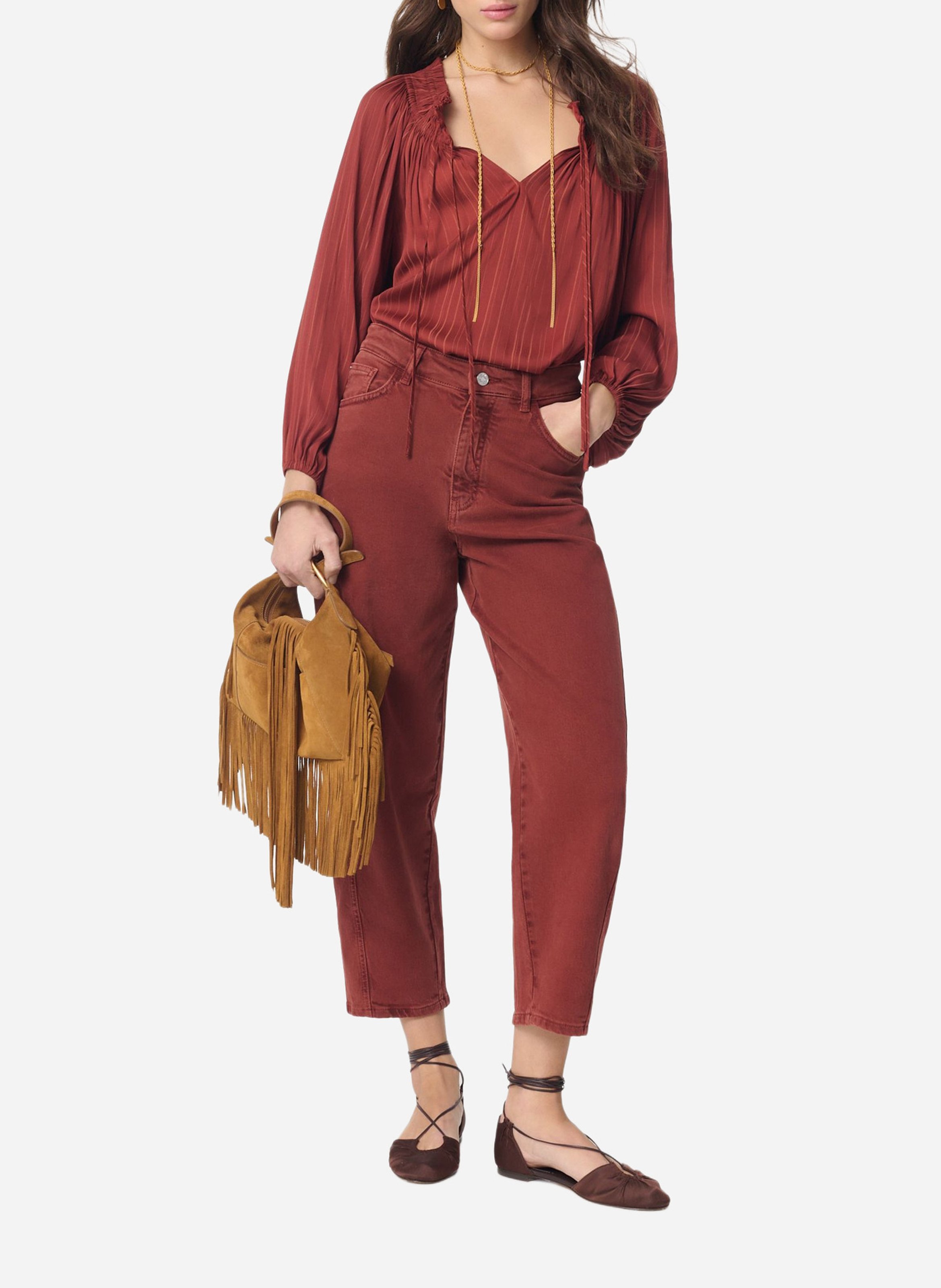 Flowy blouse with gathers VANESSA BRUNO Red