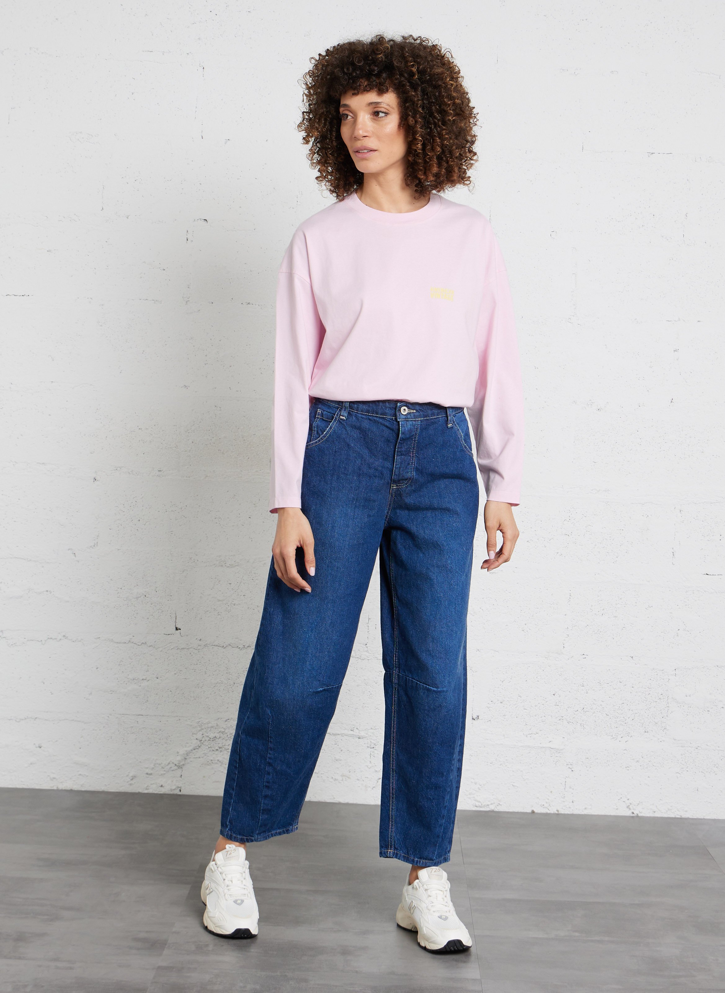 Jean baggy en coton PLEASE Bleu