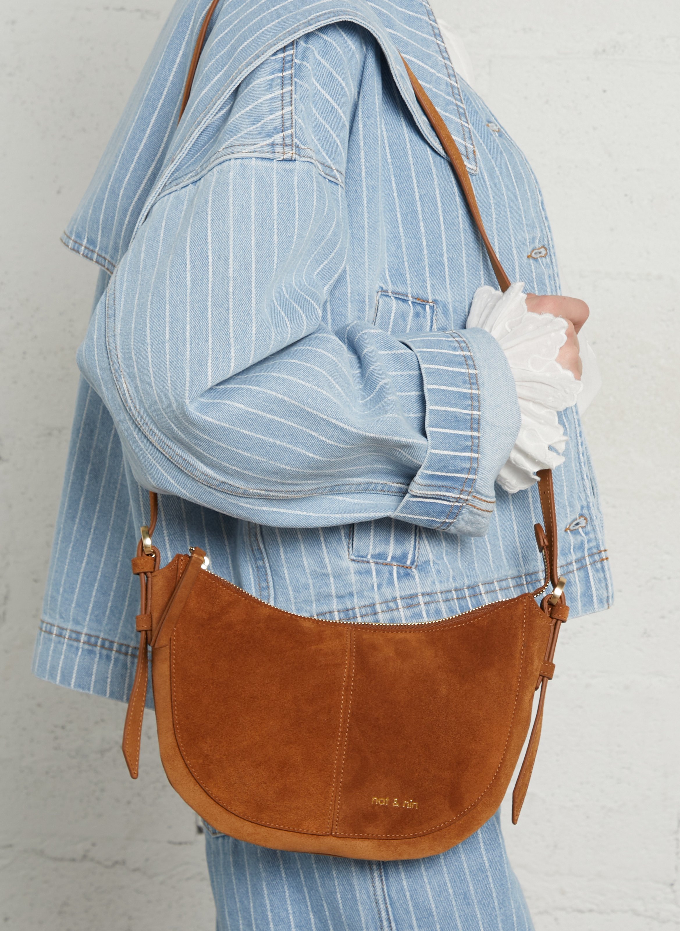 Suède handtas NAT & NIN Bruin