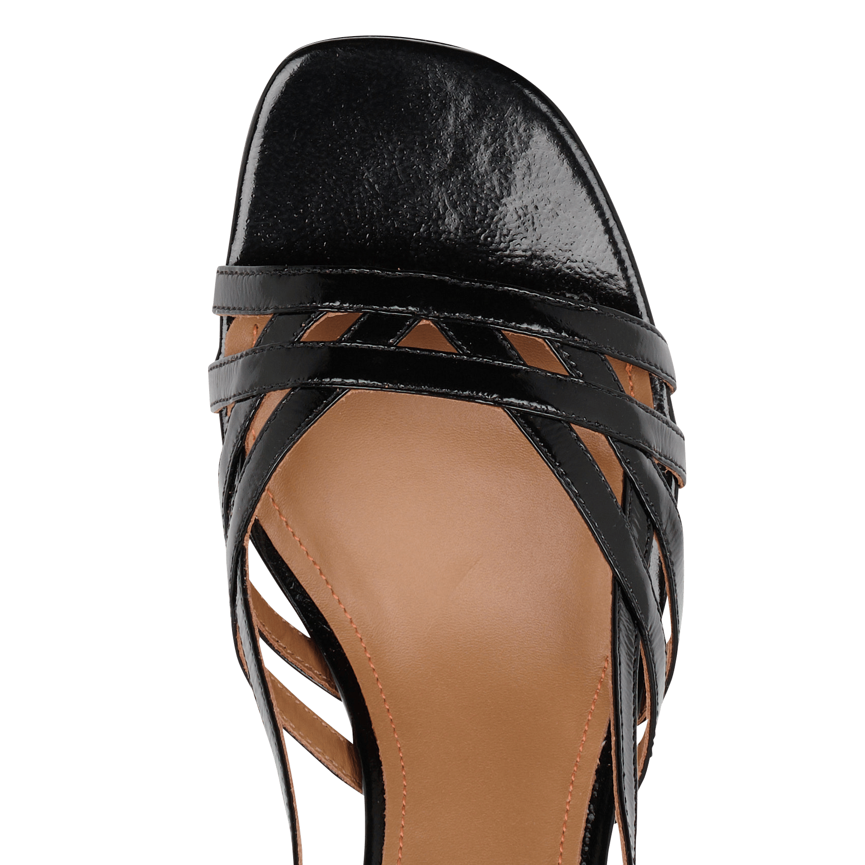 Heeled patent leather sandals JB MARTIN Black