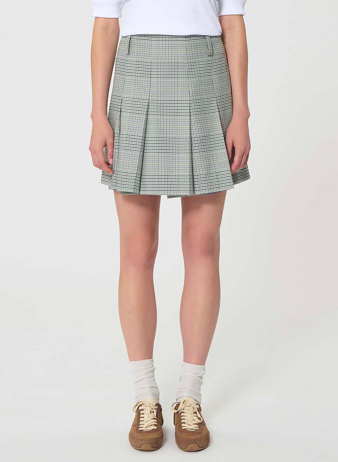 Jupe courte évasée à motif TARA JARMON Vert