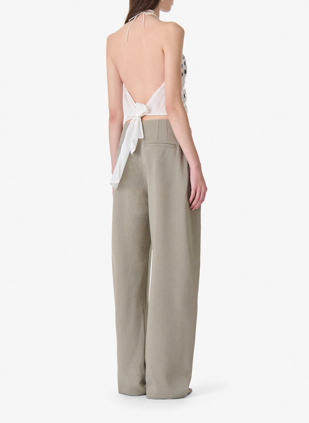 Wijde bandplooibroek IRO Groen