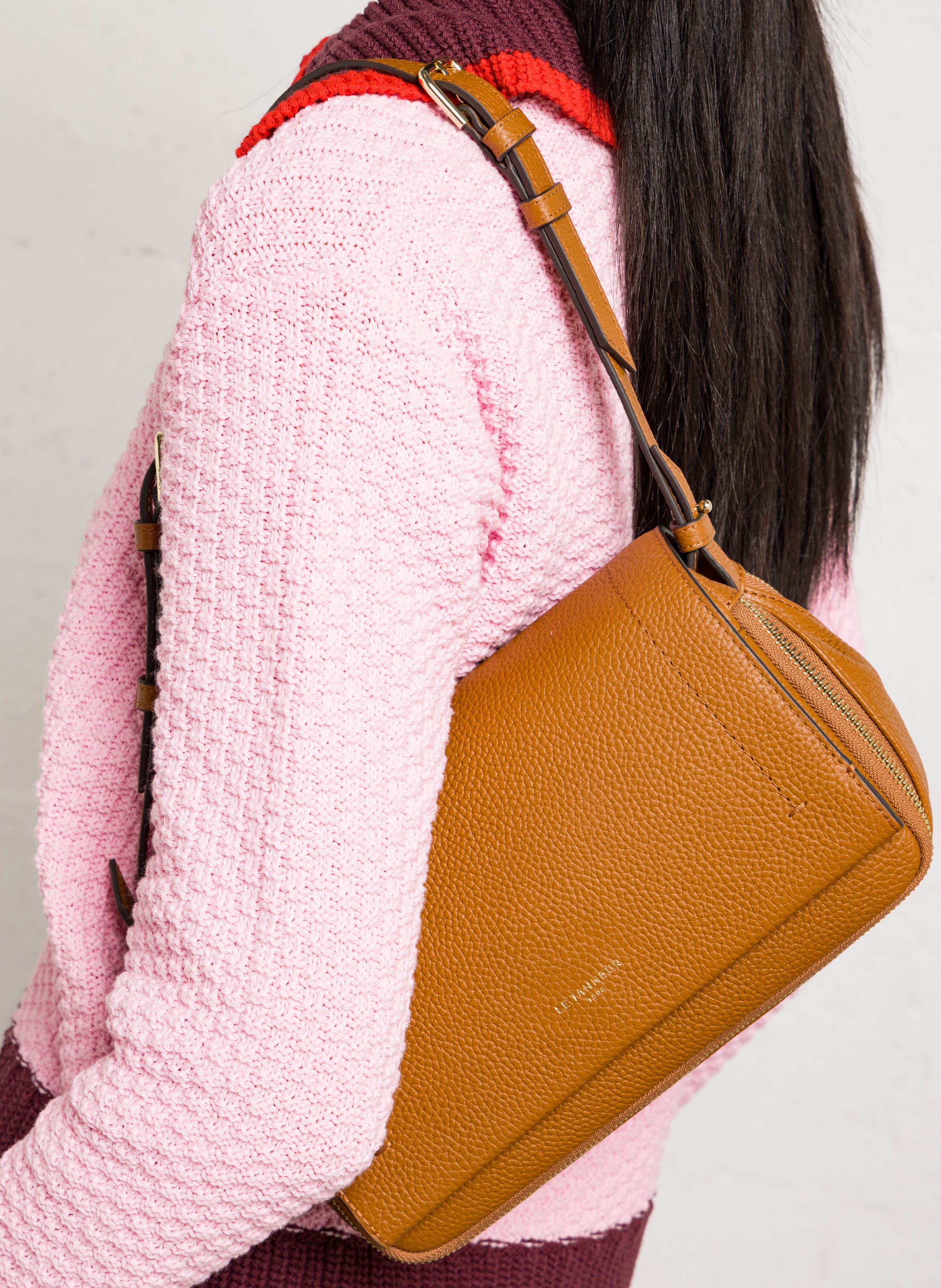 Leren schoudertas LE TANNEUR Bruin