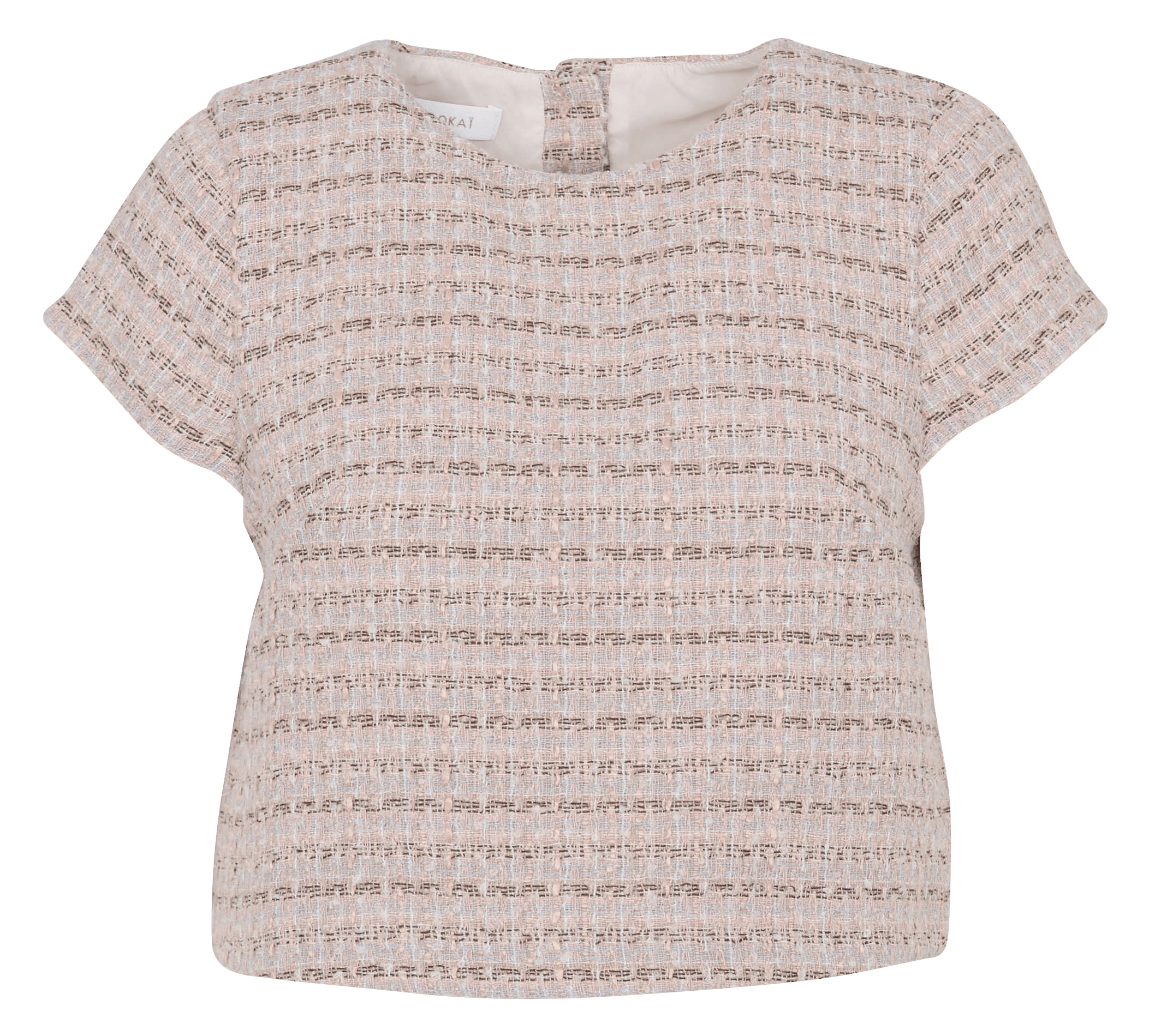 Oberteil mit Rundhalsausschnitt aus Tweed KOOKAI Orange